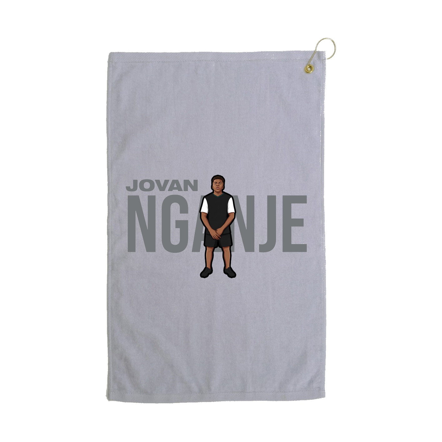 Golf Towel — Player Name in Grey