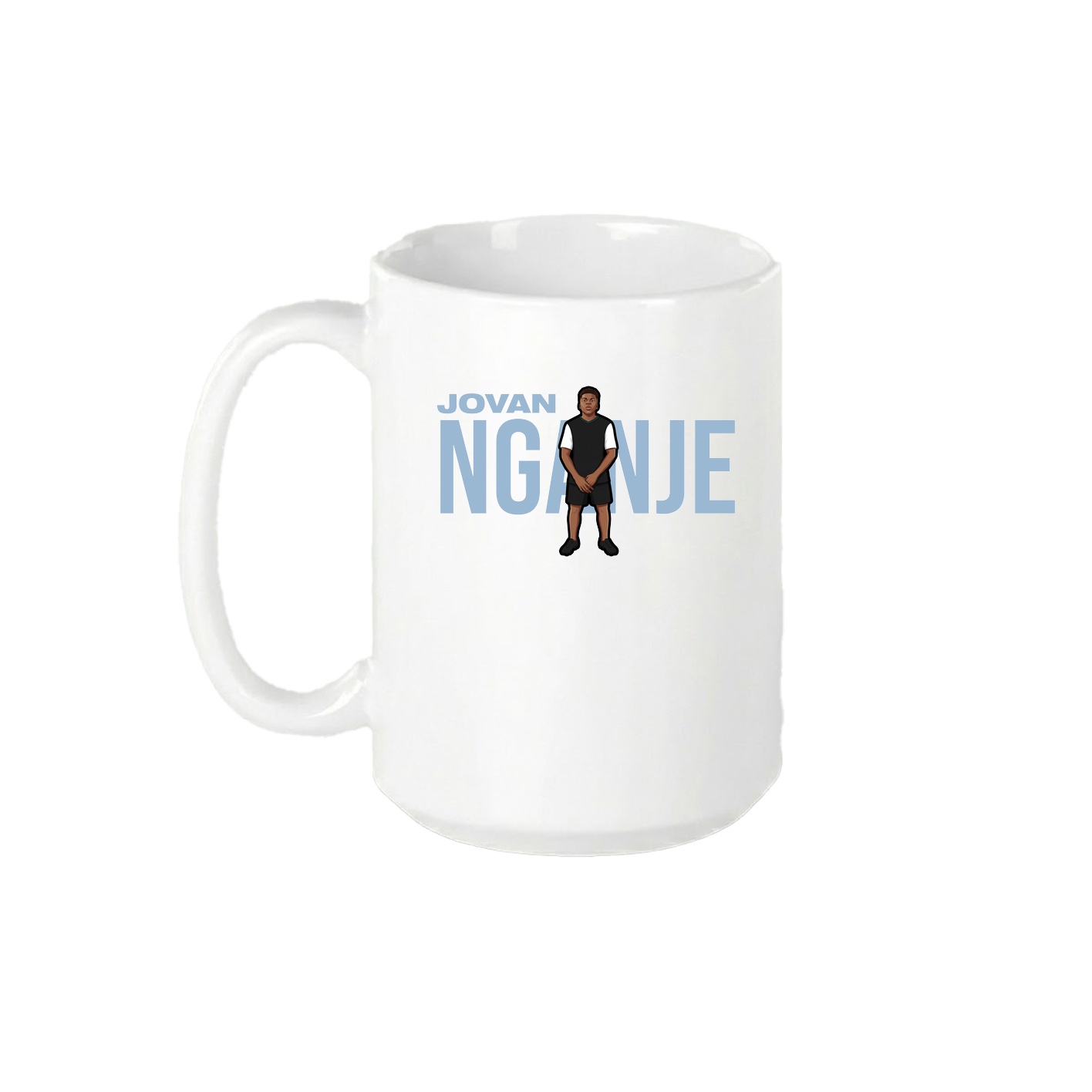 15oz Coffee Mug — Player Name in White