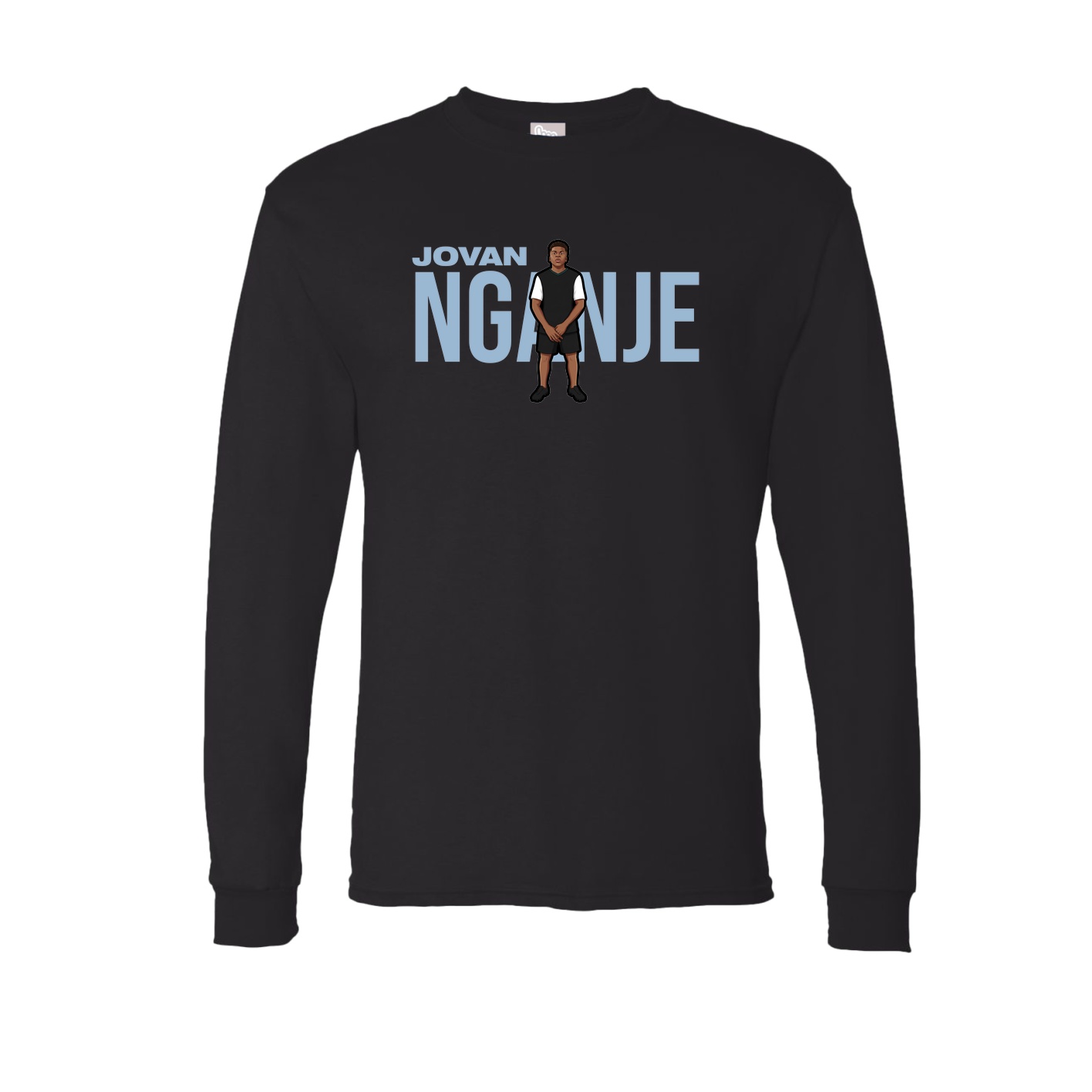 Long Sleeve Tee — Player Name in Black