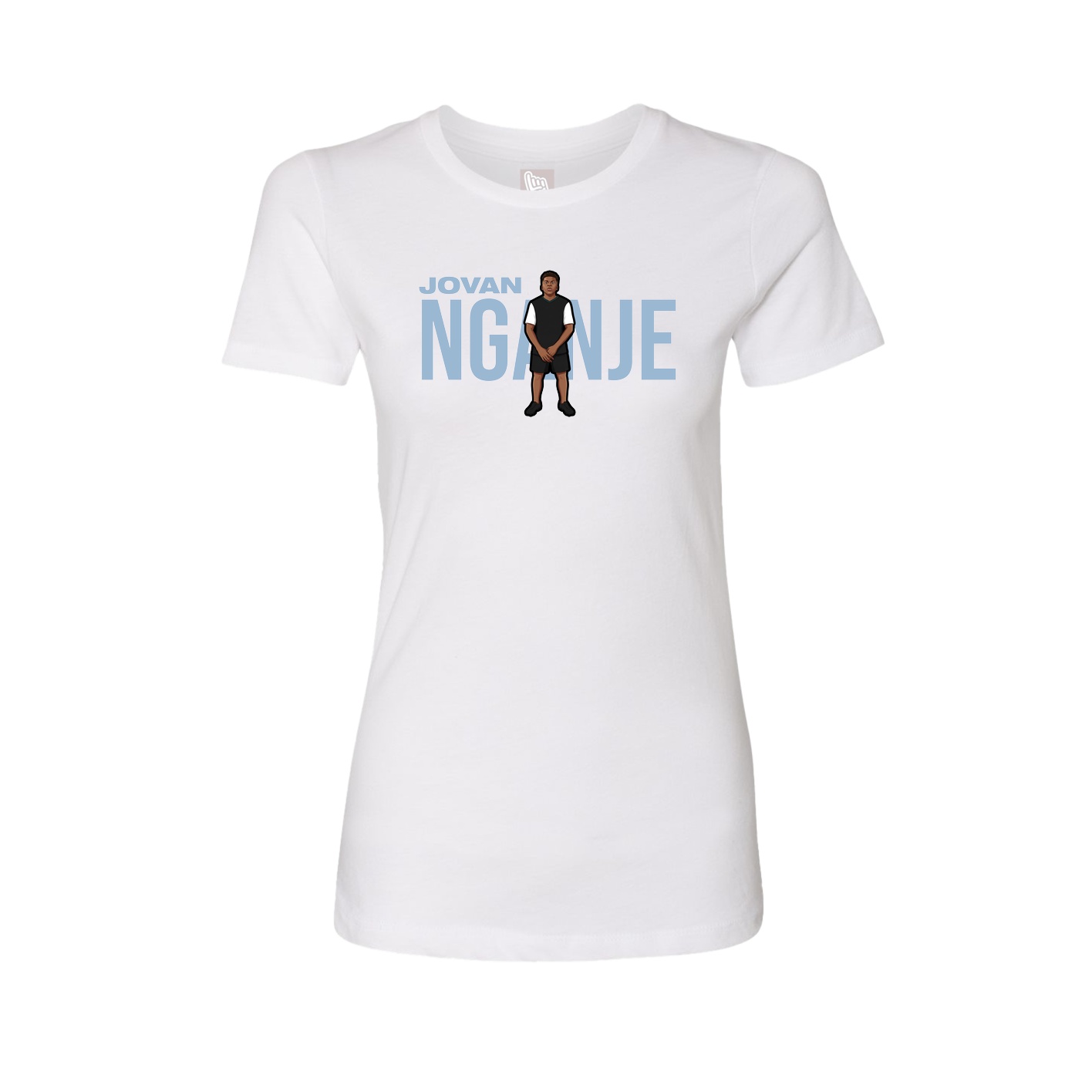 Fitted Women's Tee — Player Name in White