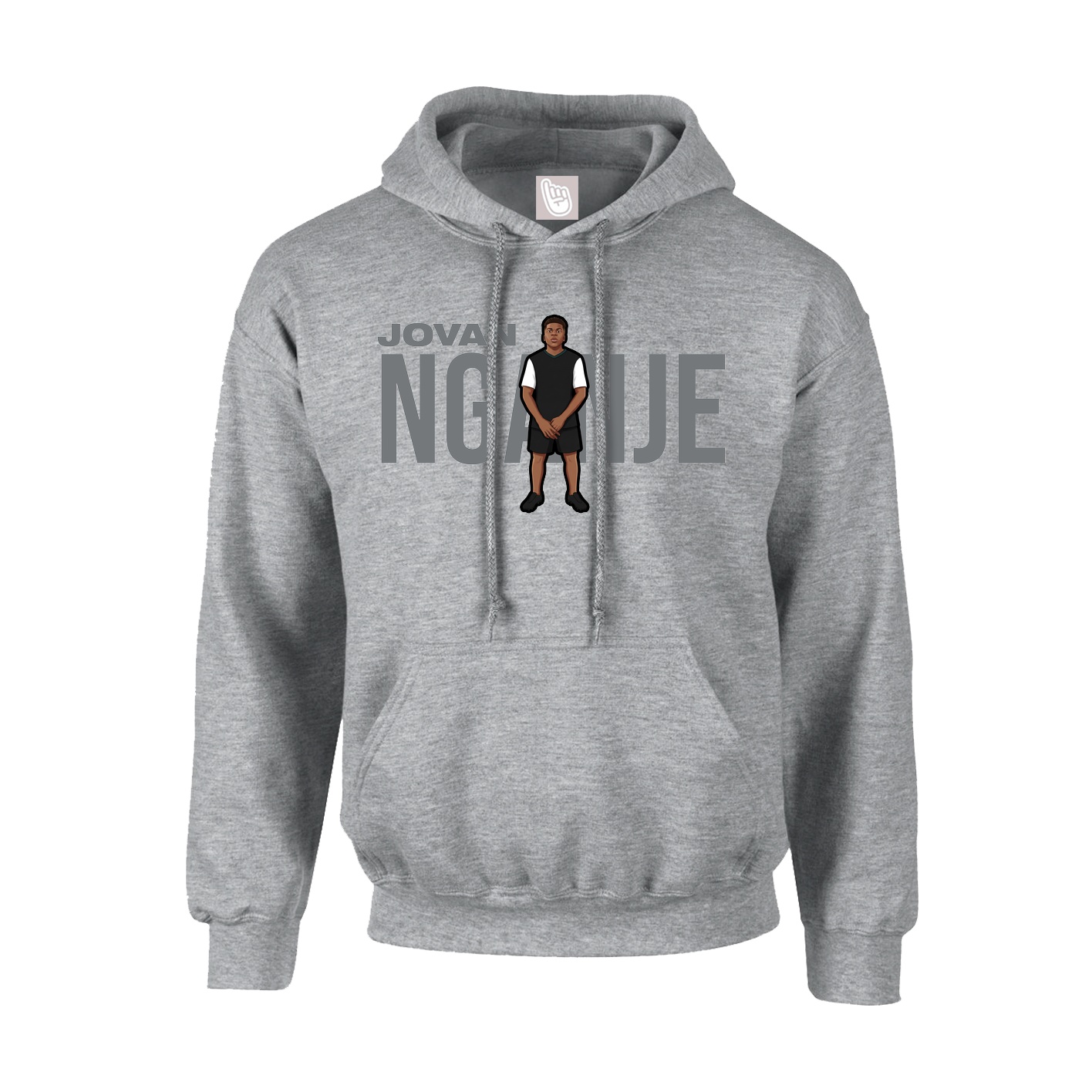 Hoodie — Player Name in Grey