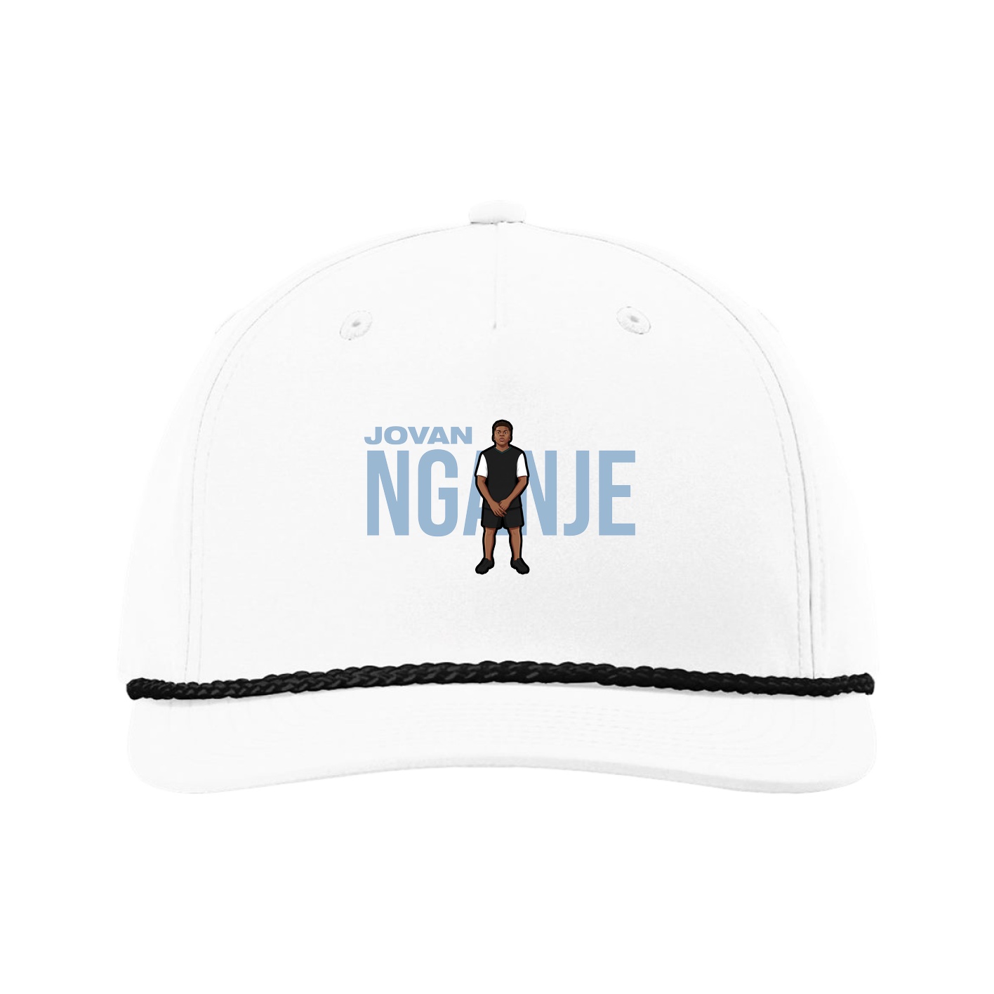 Five-Panel Classic Rope Cap — Player Name in White
