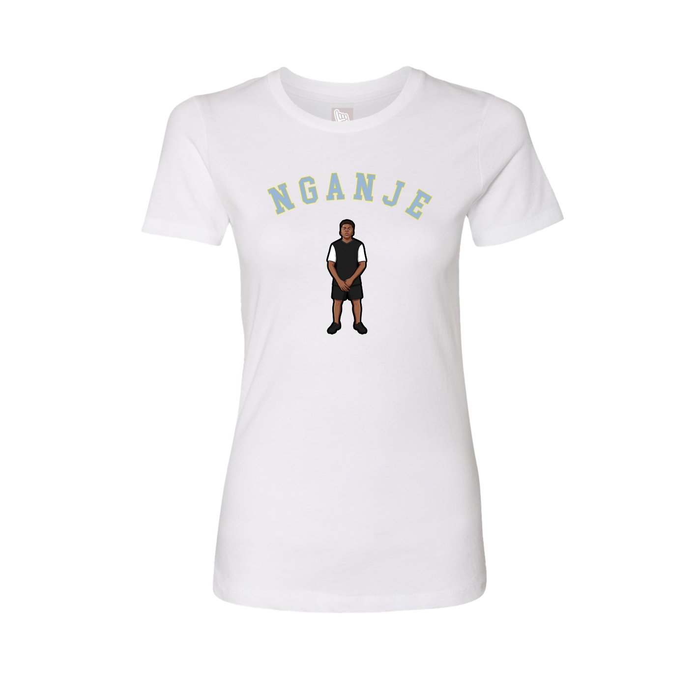Fitted Women's Tee — Shirsey Arch in White