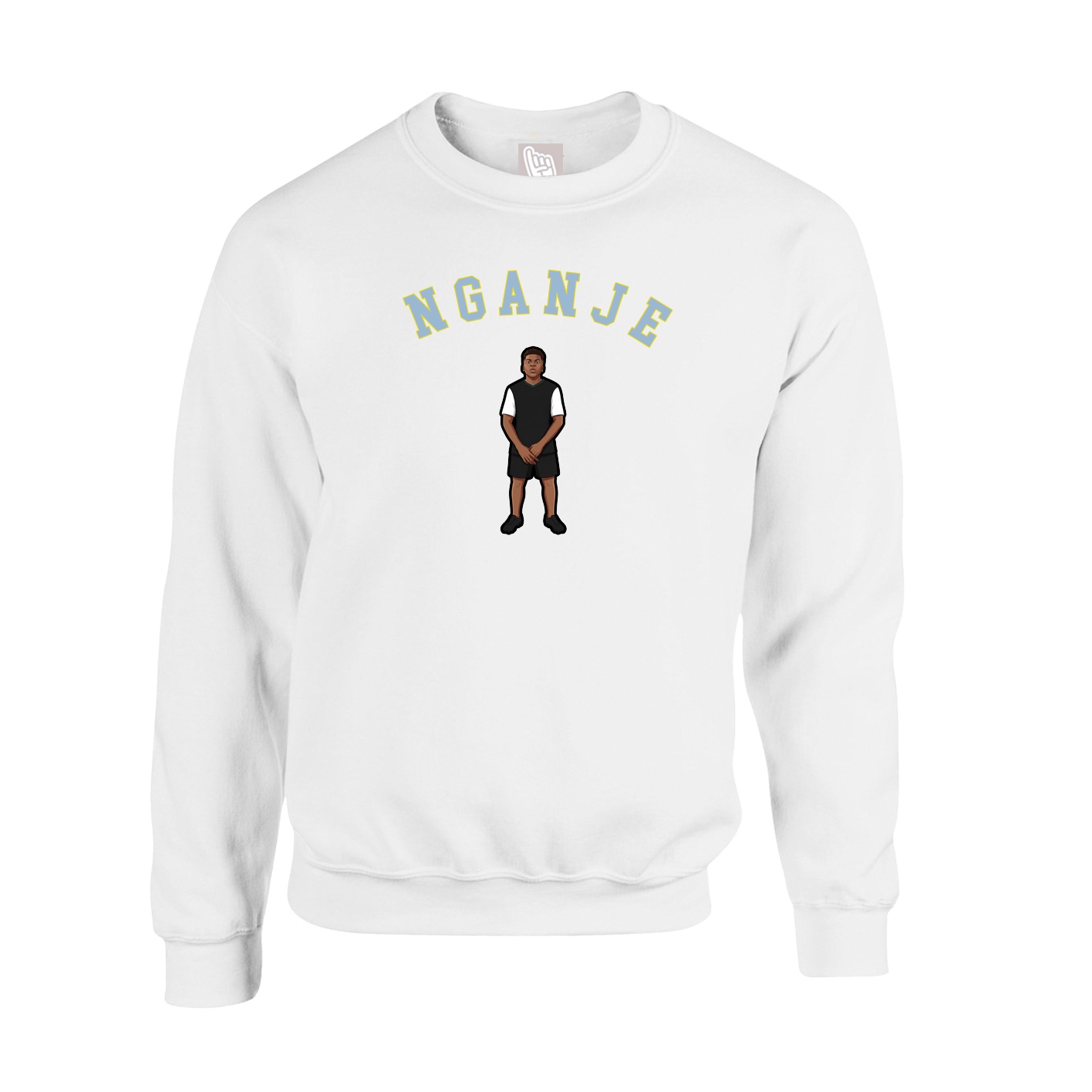 Fleece Crew — Shirsey Arch in White