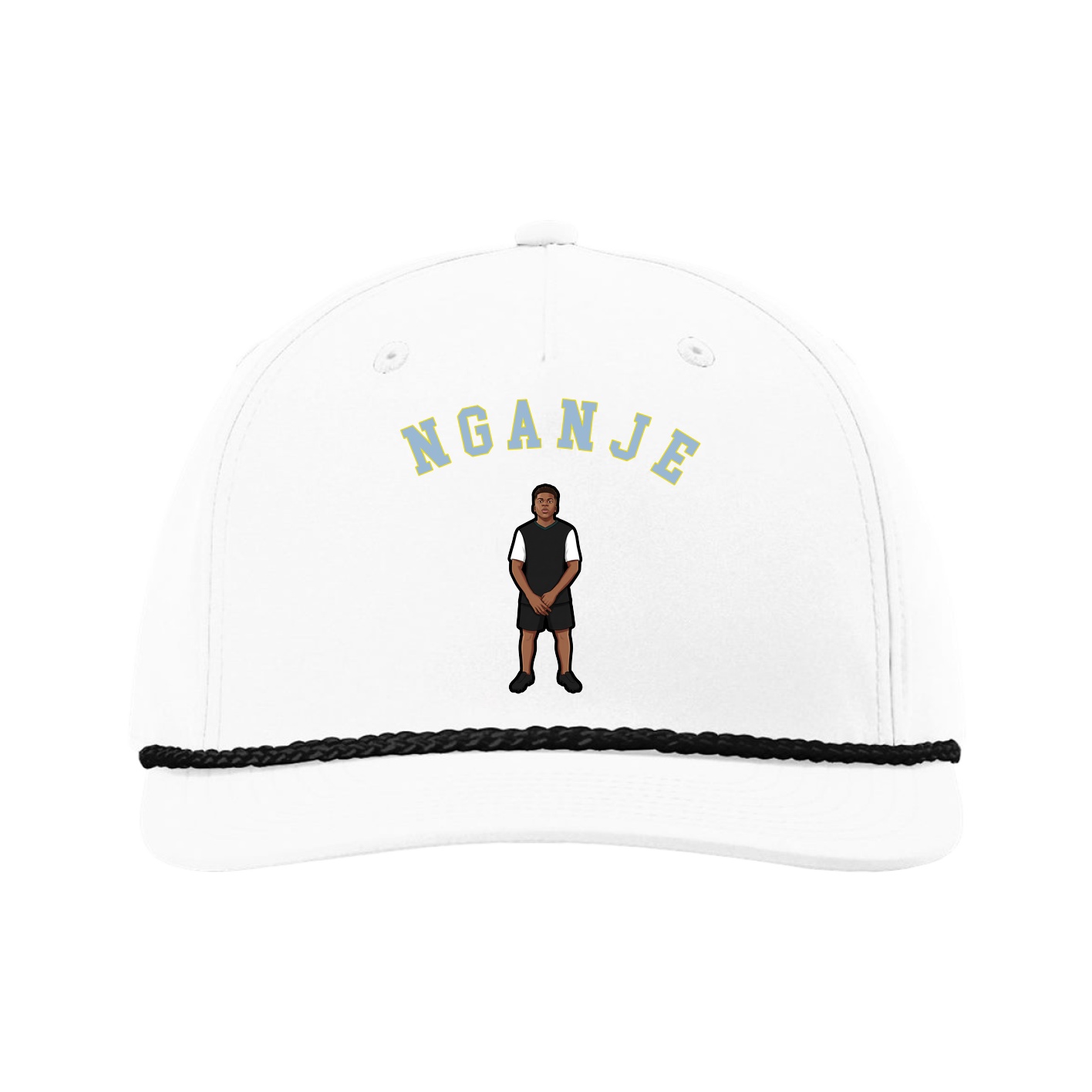 Five-Panel Classic Rope Cap — Shirsey Arch in White
