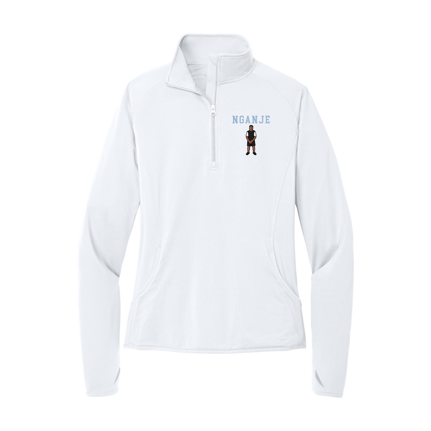 Women's Q-Zip Pullover — Shirsey in White