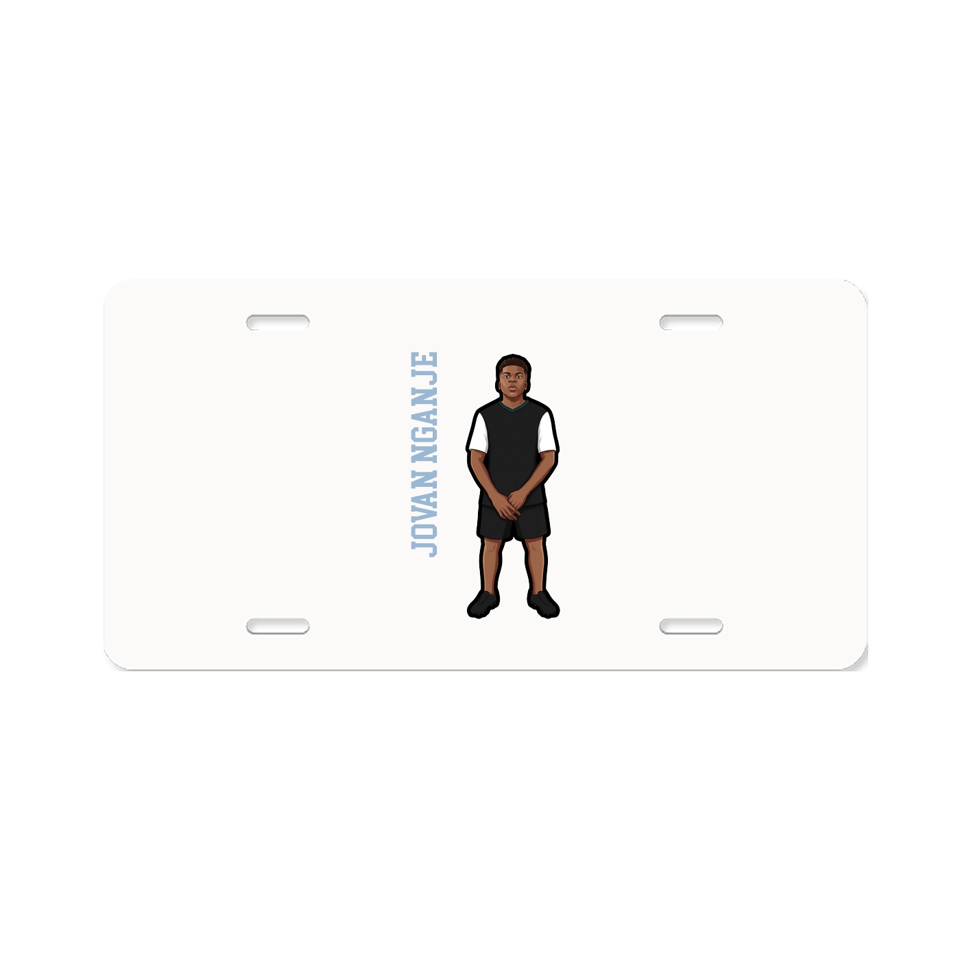 License Plate — Name Vertical in Classic