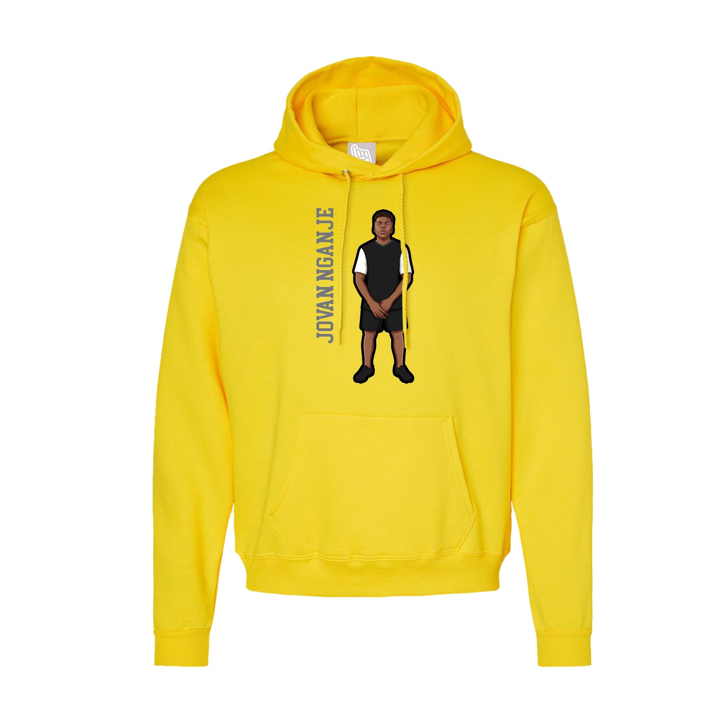 Hoodie — Name Vertical in Yellow