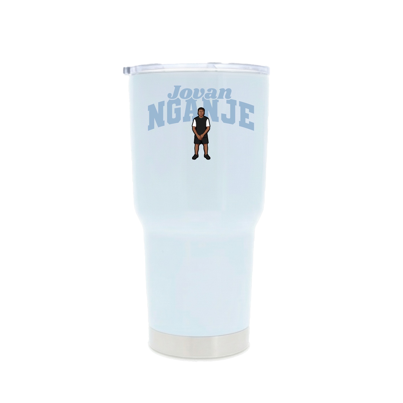 30oz Stainless Steel Tumbler — Signature Arch in White