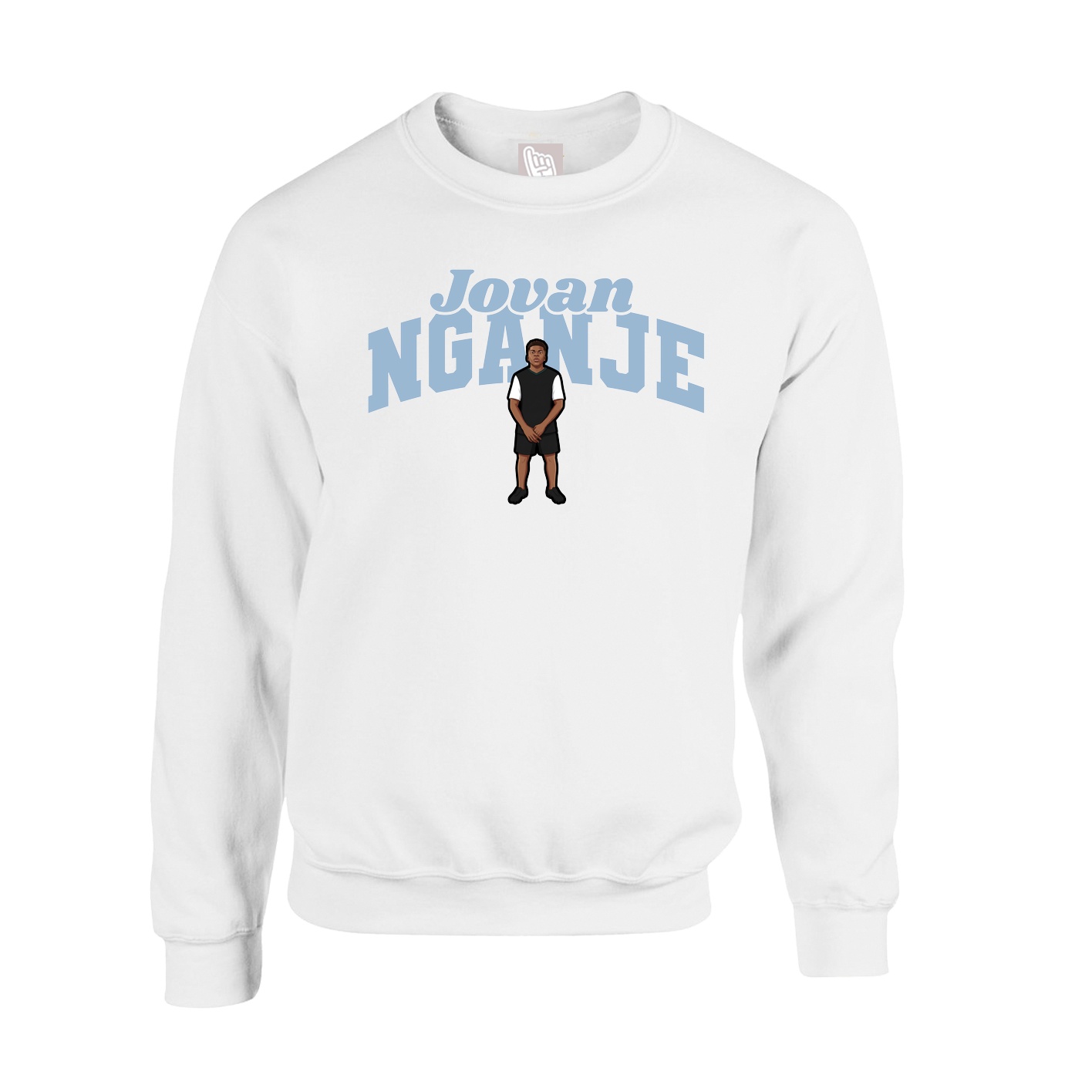 Fleece Crew — Signature Arch in White