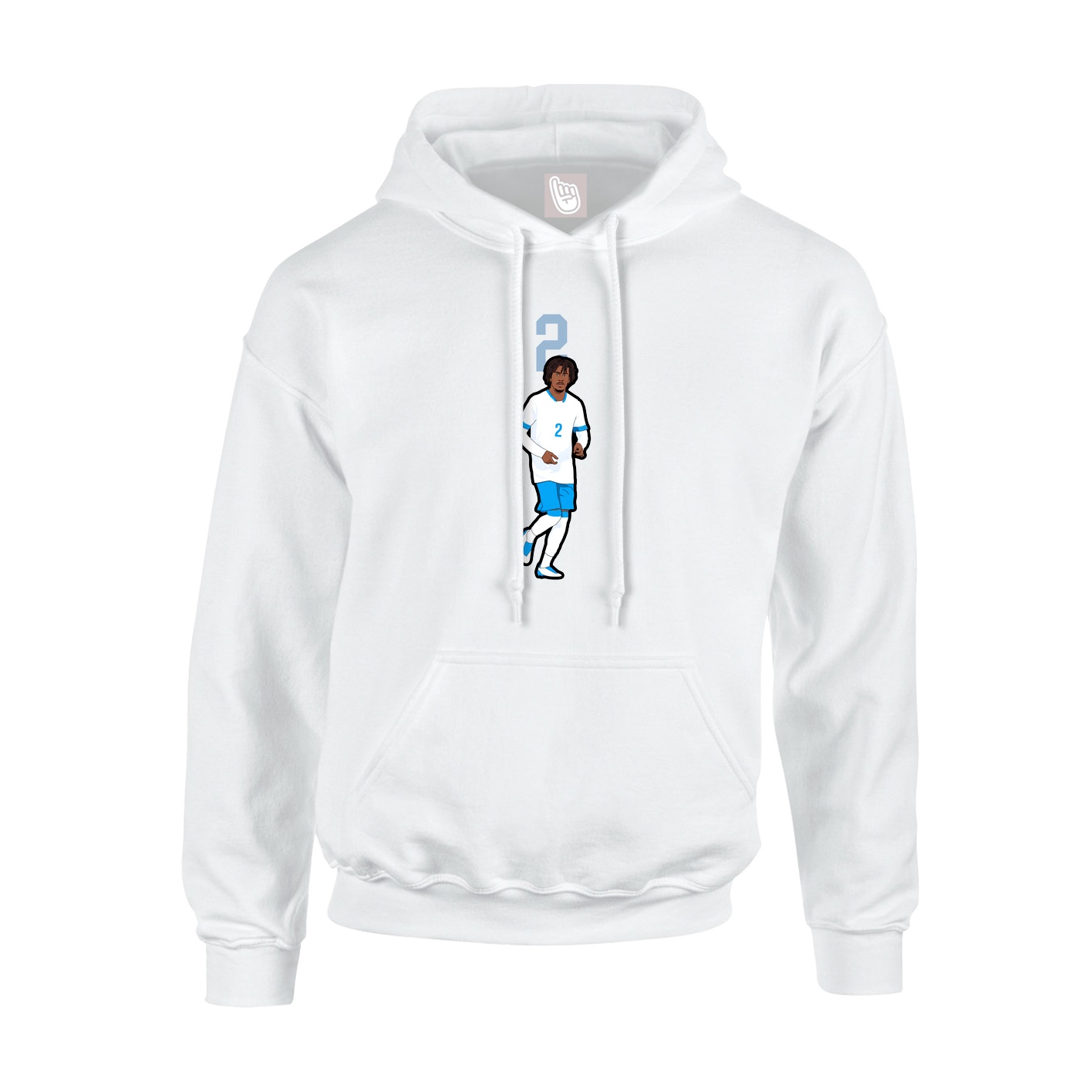 Hoodie — Number Top in White