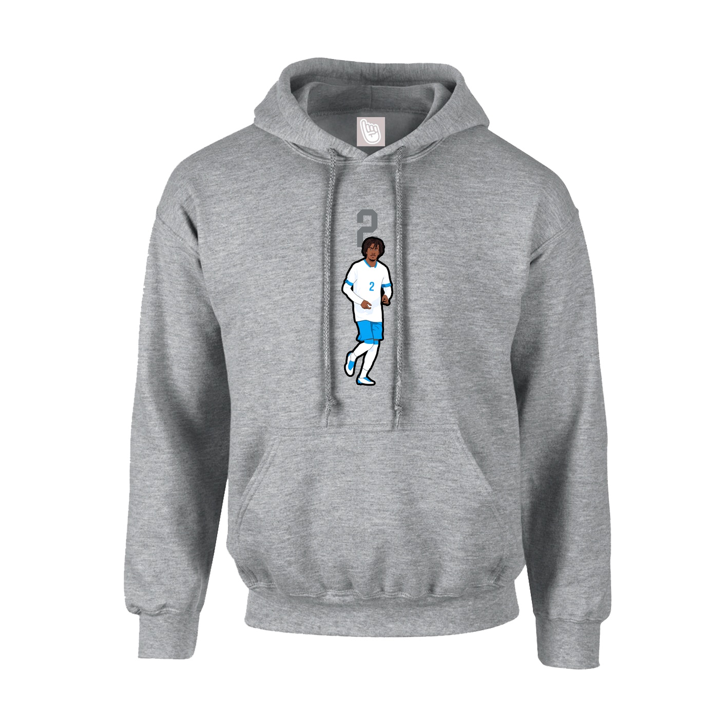 Youth Hoodie — Number Top in Grey