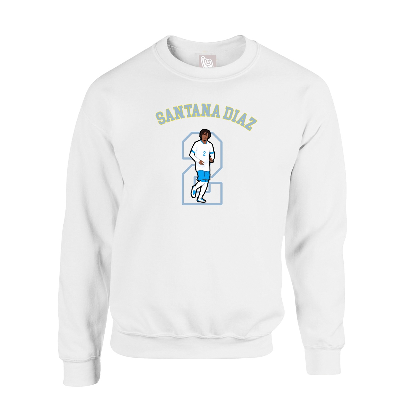 Fleece Crew — Shirsey Arch in White