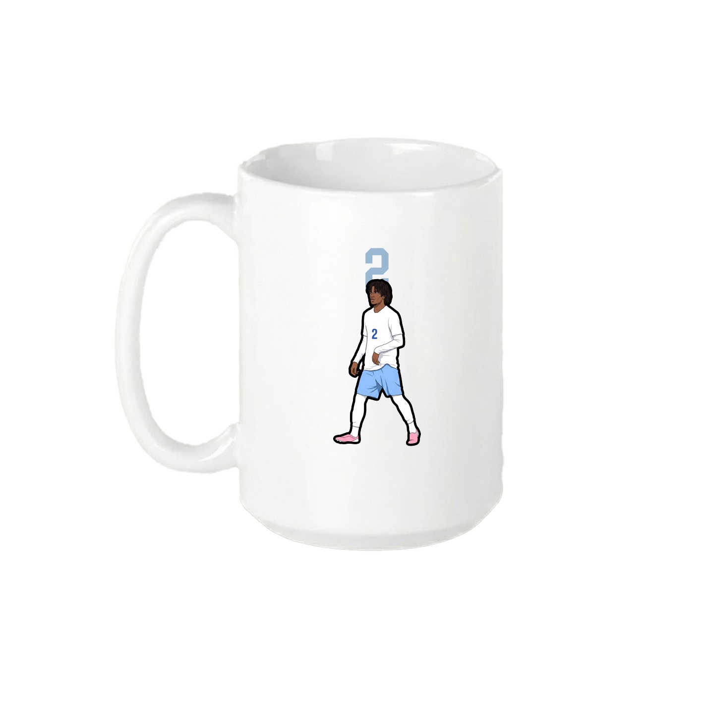 15oz Coffee Mug — Number Top in White