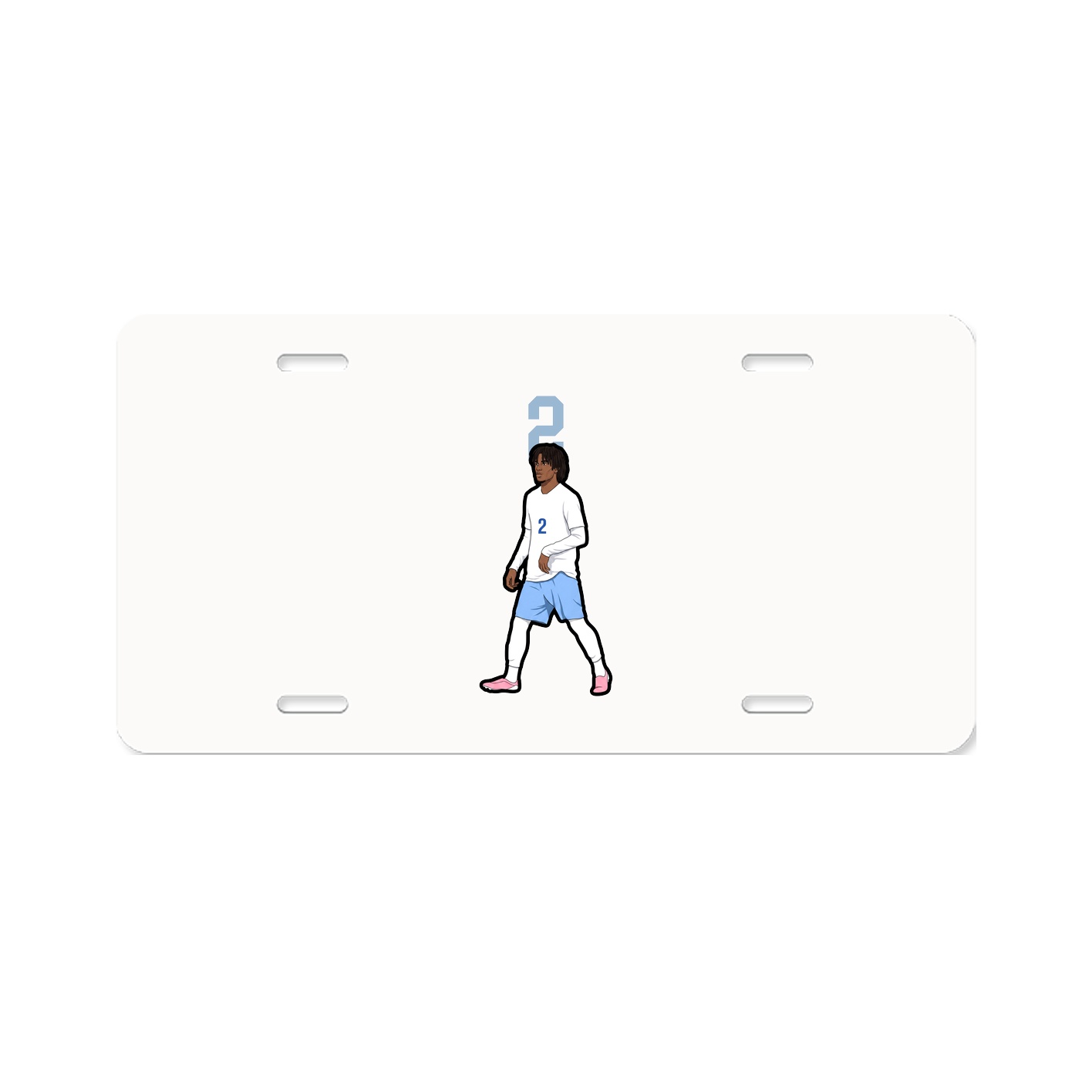 License Plate — Number Top in Classic