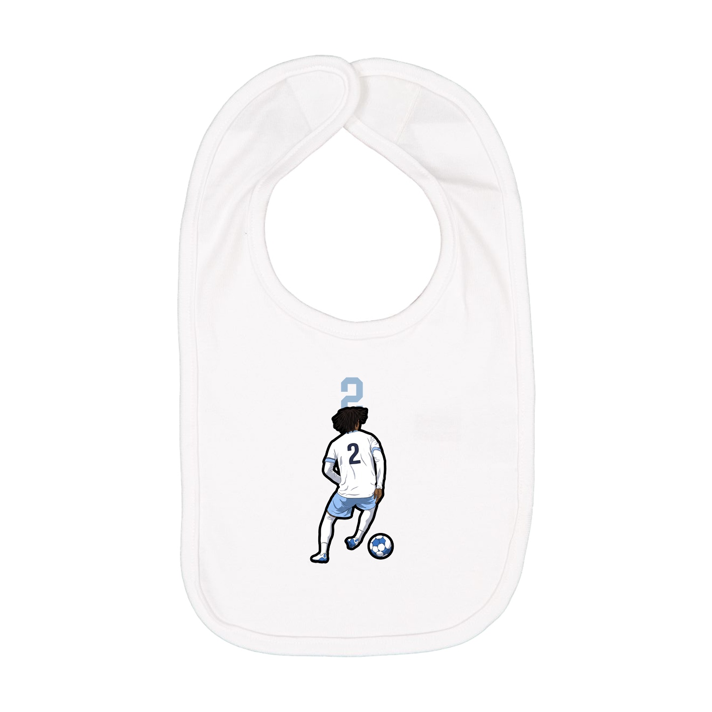 Infant Bib — Number Top in White