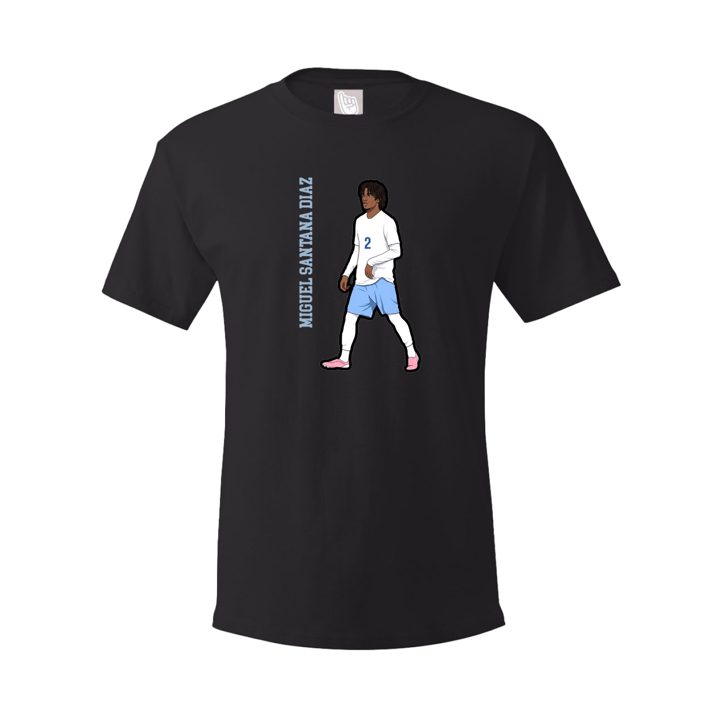 Youth Tee — Name Vertical in Black