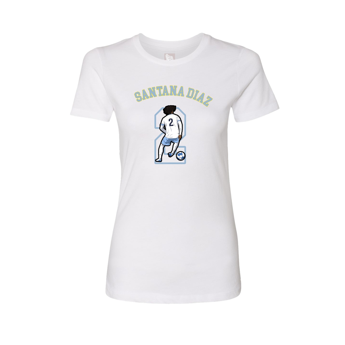 Fitted Women's Tee — Shirsey Arch in White