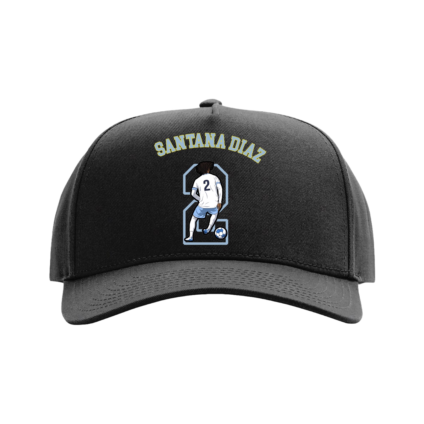 Full Fabric Five-Panel Champ Cap — Shirsey Arch in Black