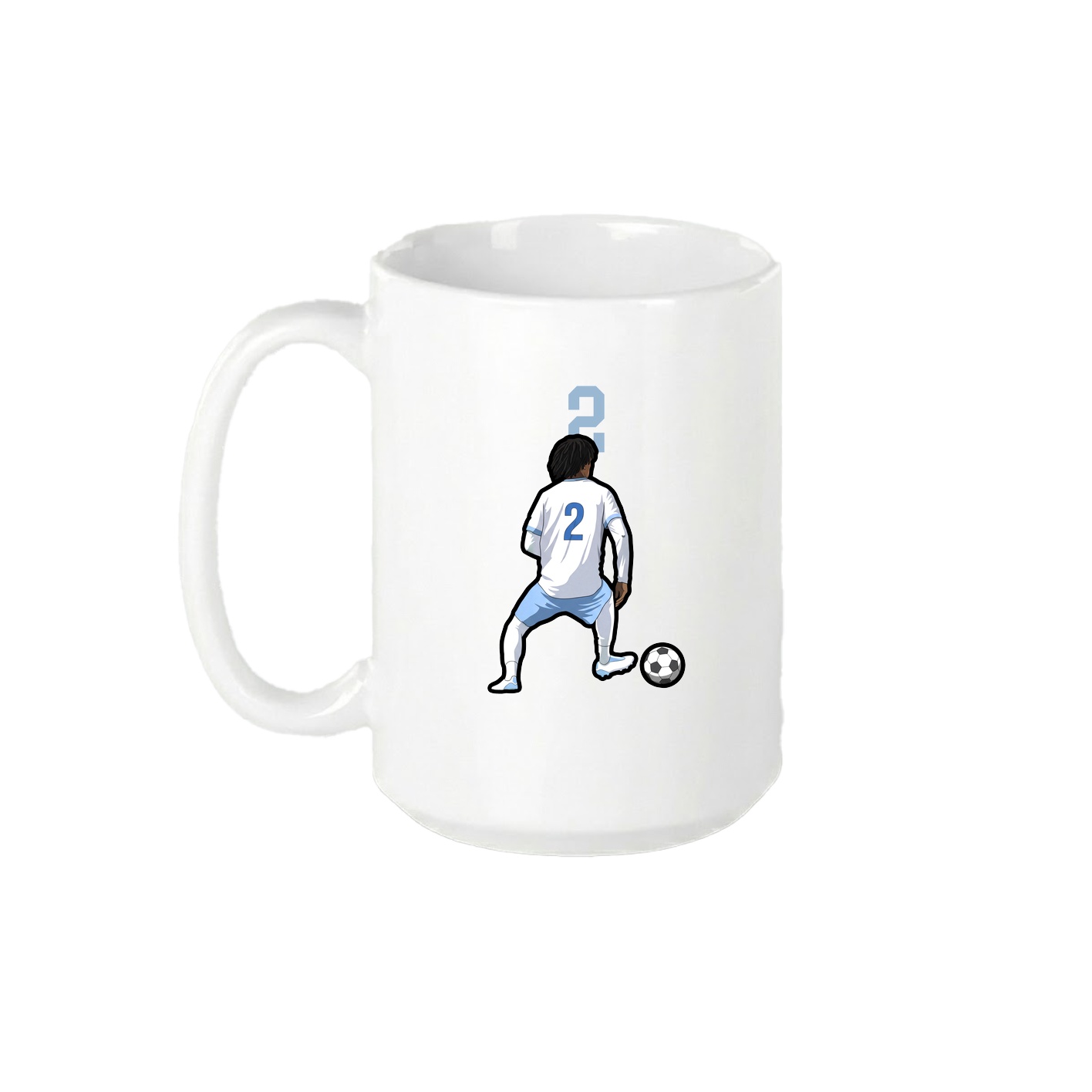 15oz Coffee Mug — Number Top in White