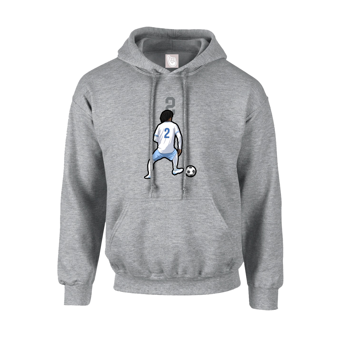 Hoodie — Number Top in Grey