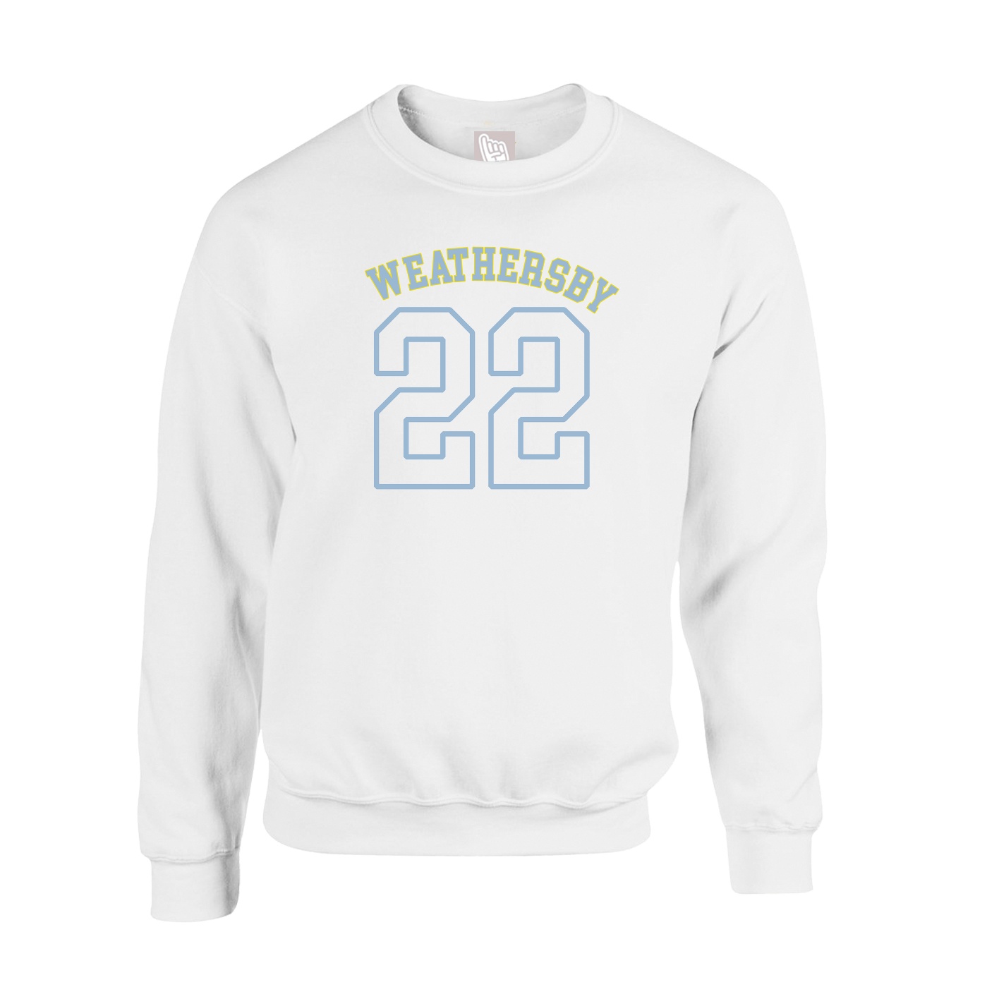 Fleece Crew — Shirsey Arch in White