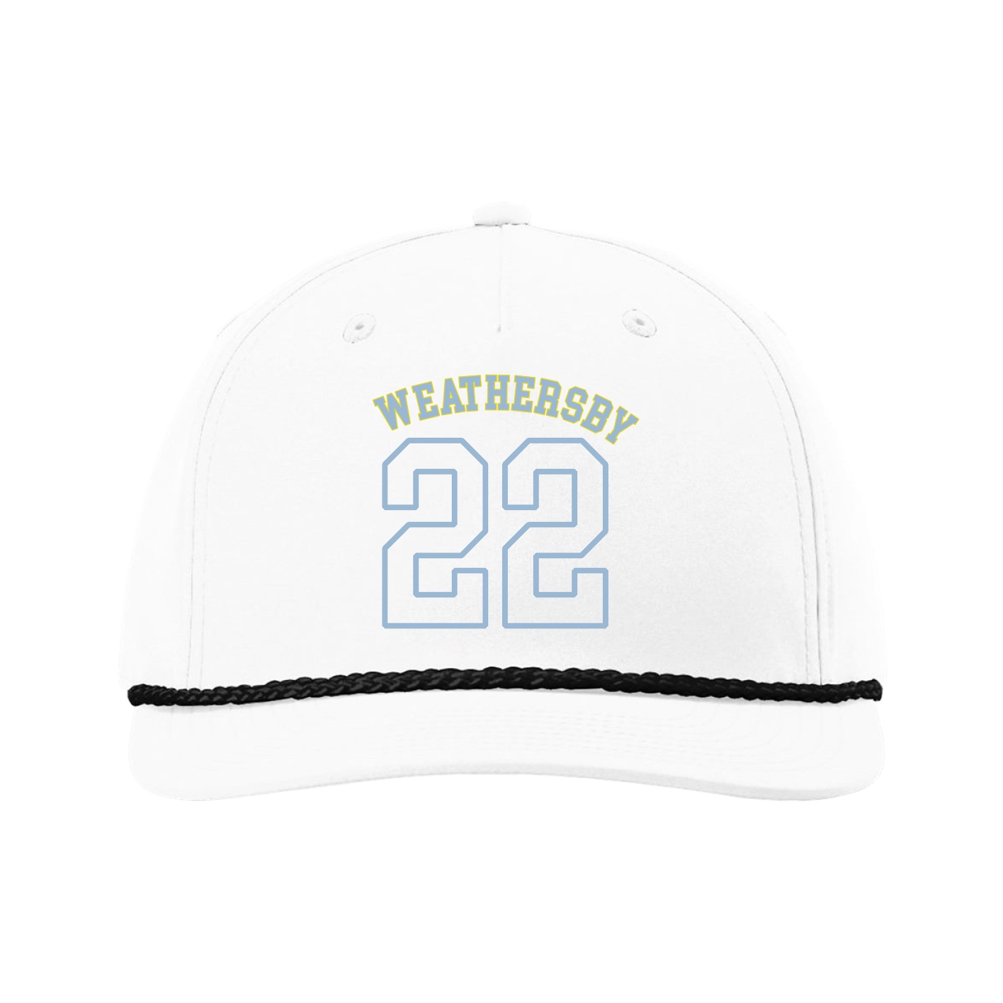Five-Panel Classic Rope Cap — Shirsey Arch in White