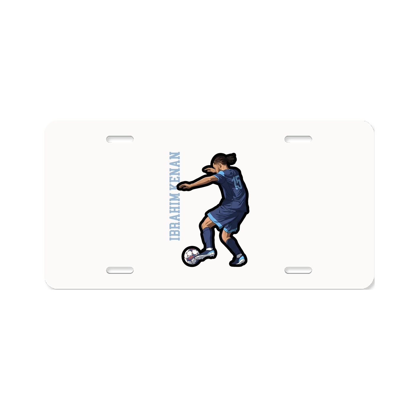 License Plate — Name Vertical in Classic