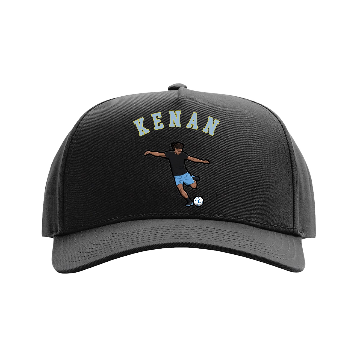 Full Fabric Five-Panel Champ Cap — Shirsey Arch in Black