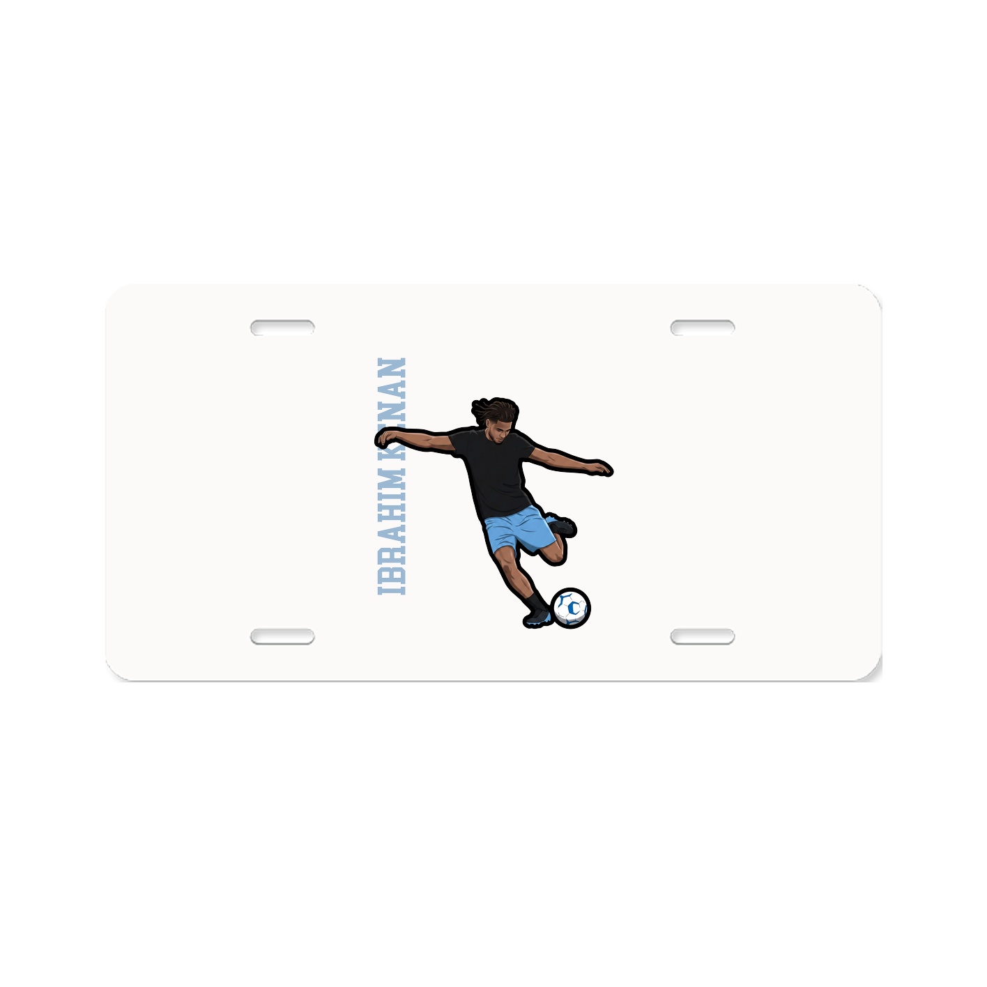 License Plate — Name Vertical in Classic