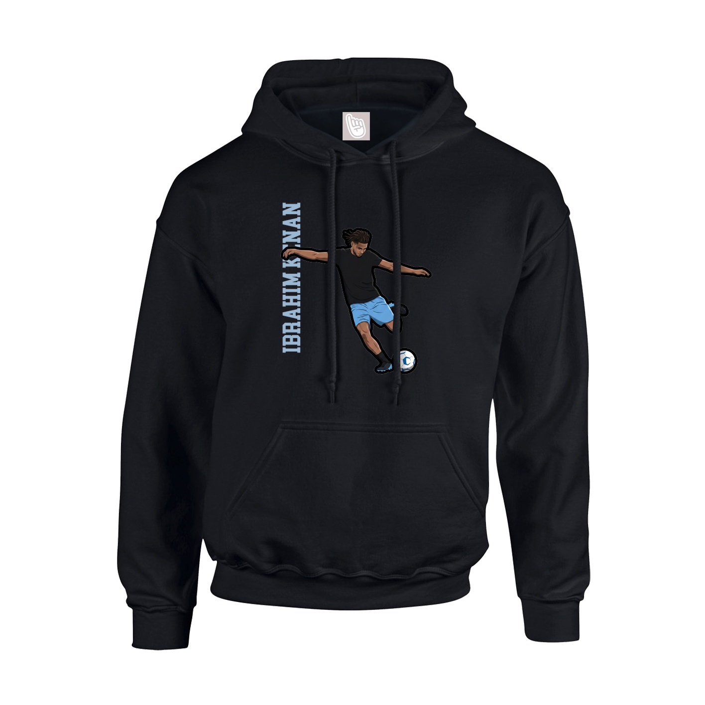 Hoodie — Name Vertical in Black