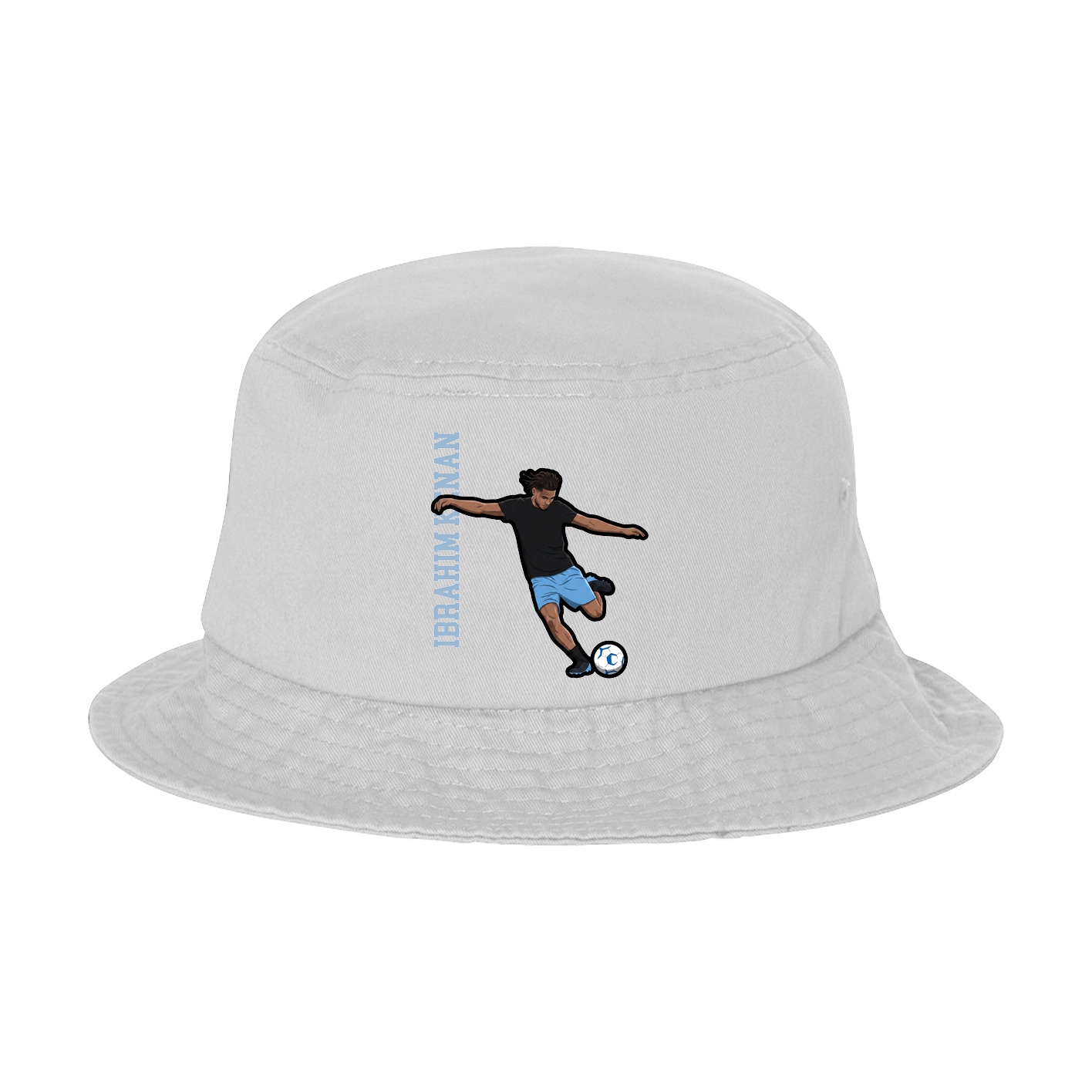 Bucket Cap — Name Vertical in White