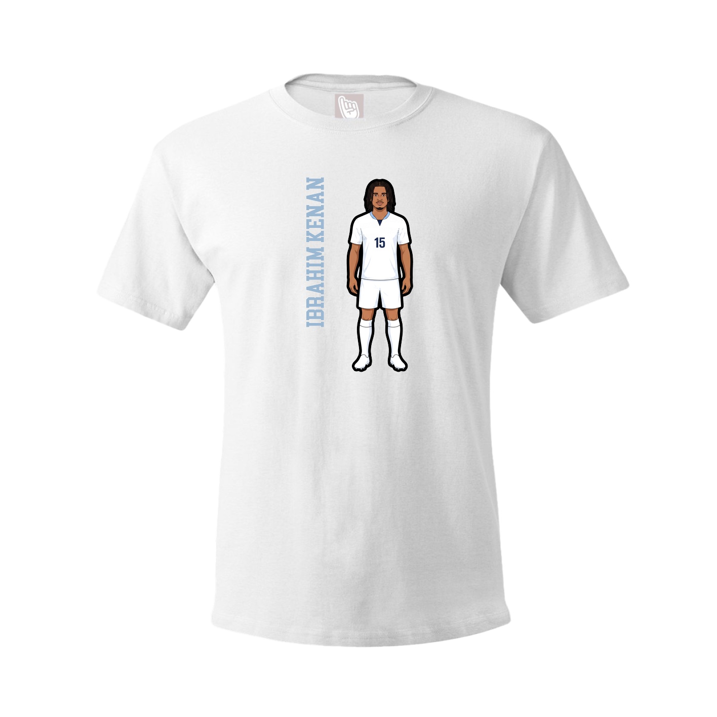 Tee — Name Vertical in White