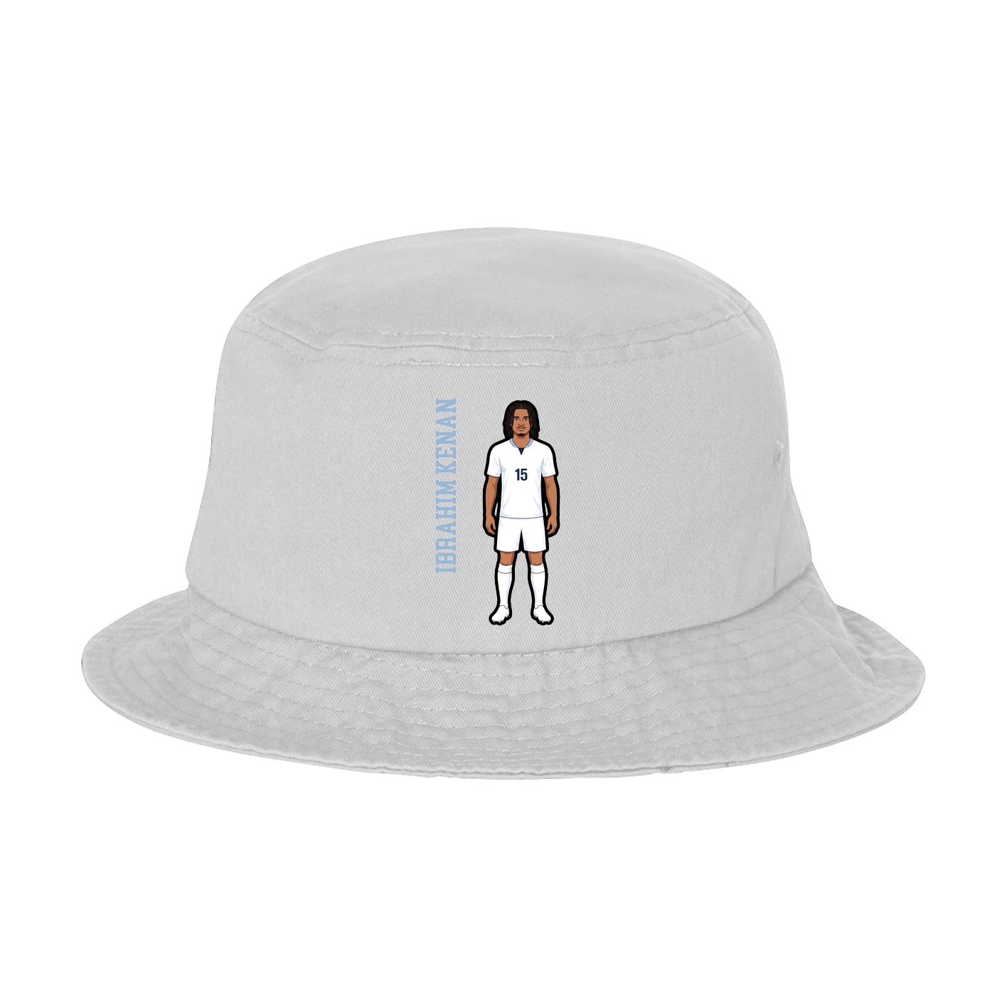 Bucket Cap — Name Vertical in White
