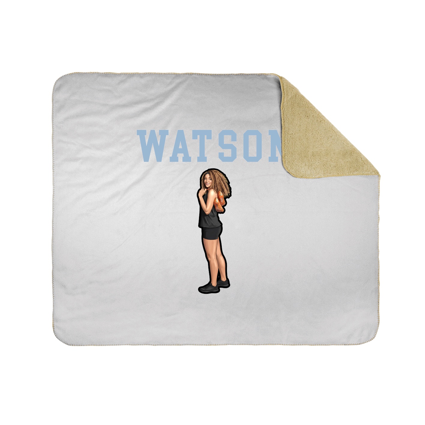Throw Blanket — Shirsey in White