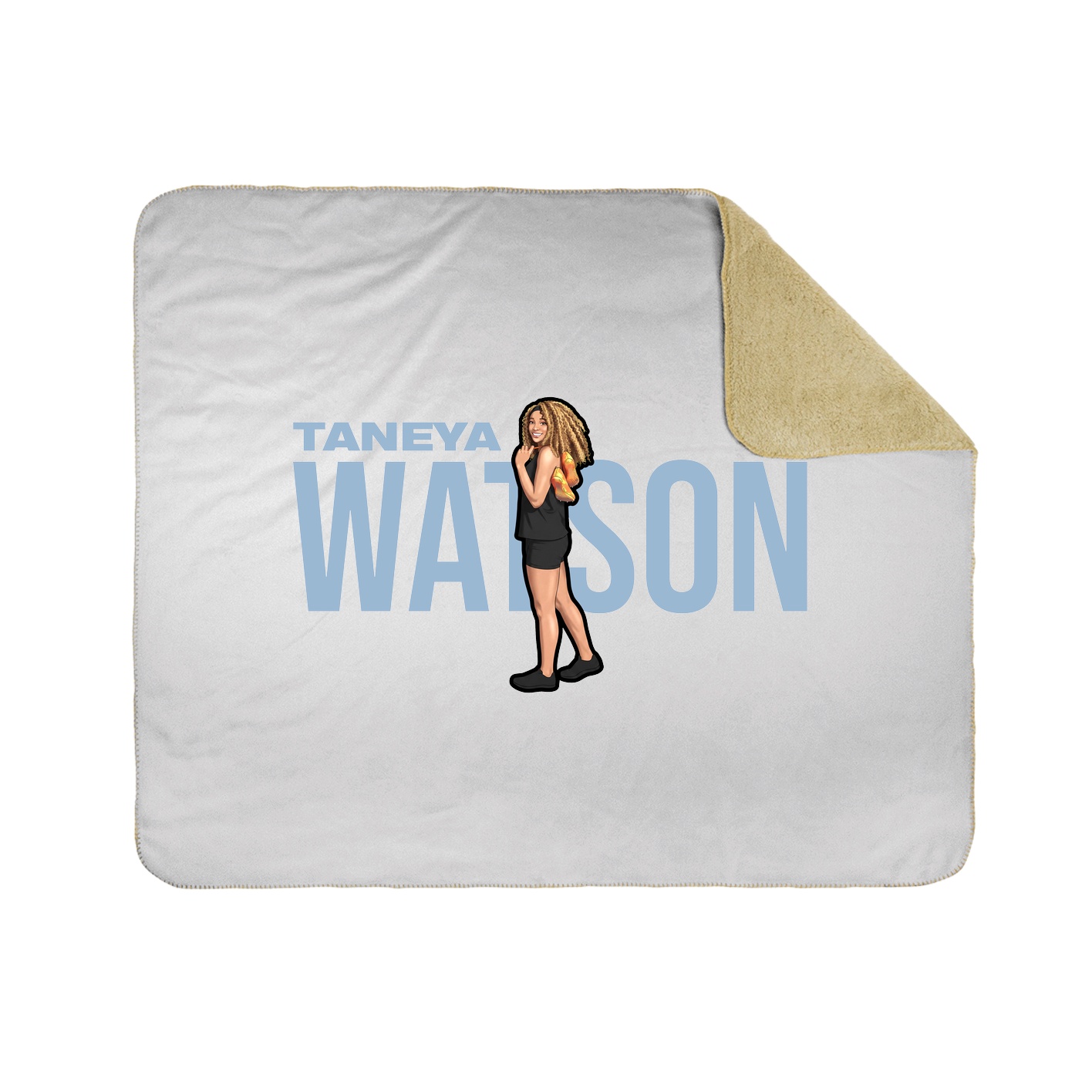 Throw Blanket — Player Name in White