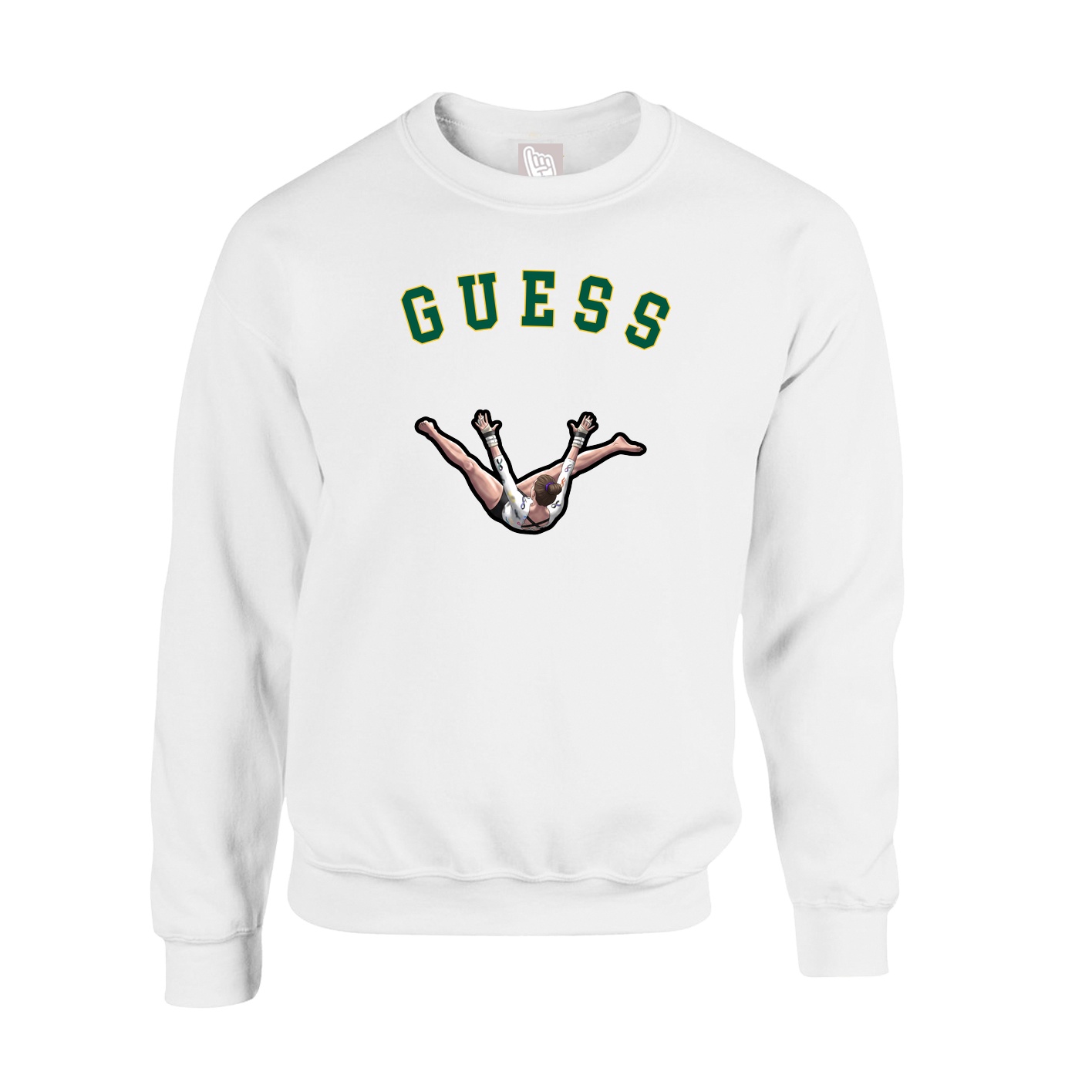 Fleece Crew — Shirsey Arch in White