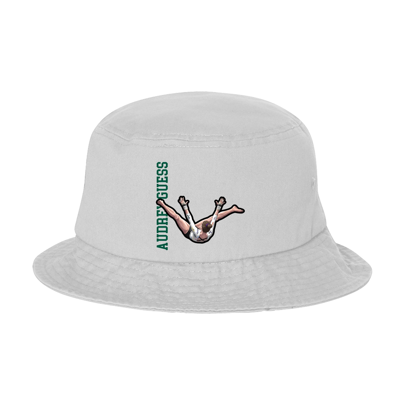 Bucket Cap — Name Vertical in White