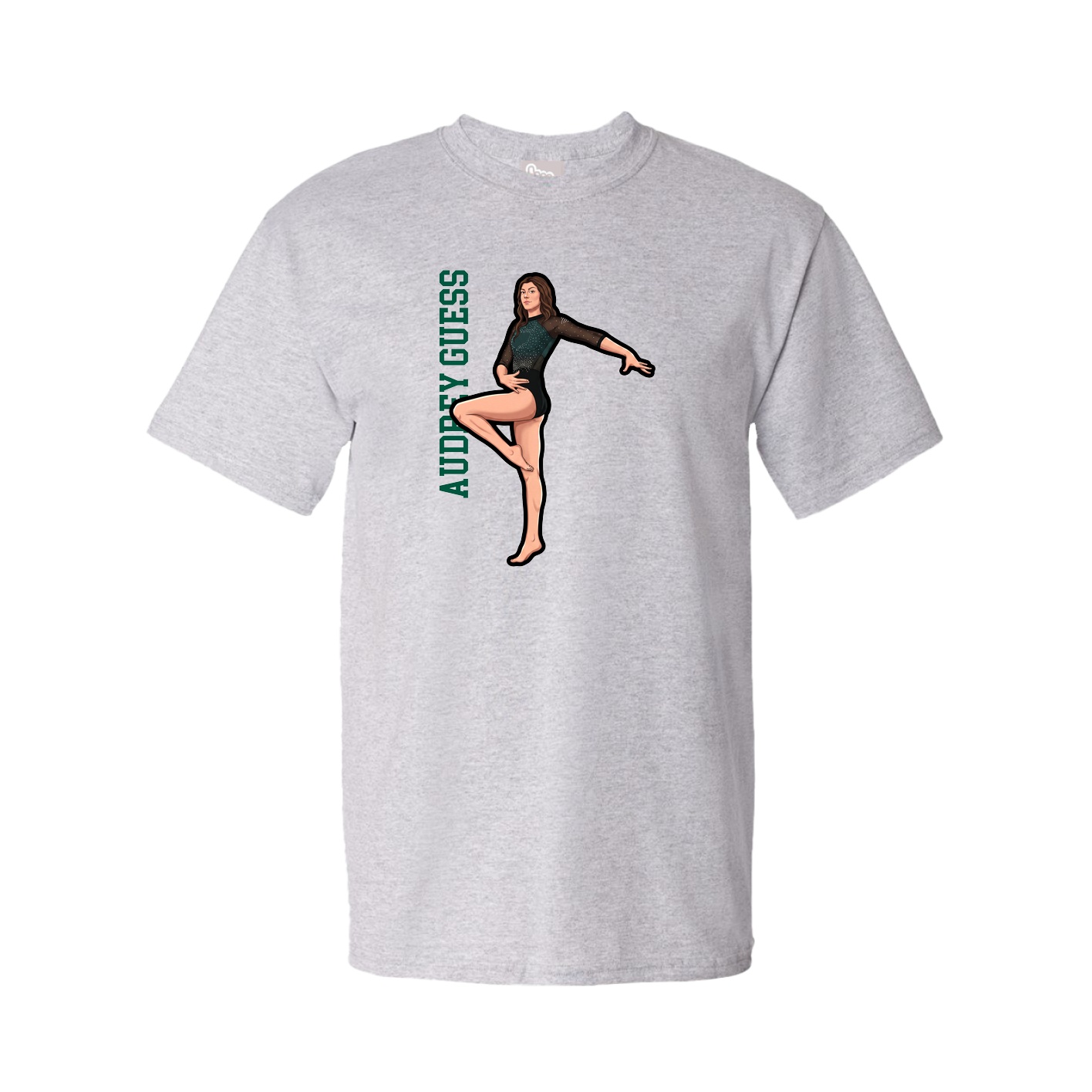 Youth Tee — Name Vertical in Grey
