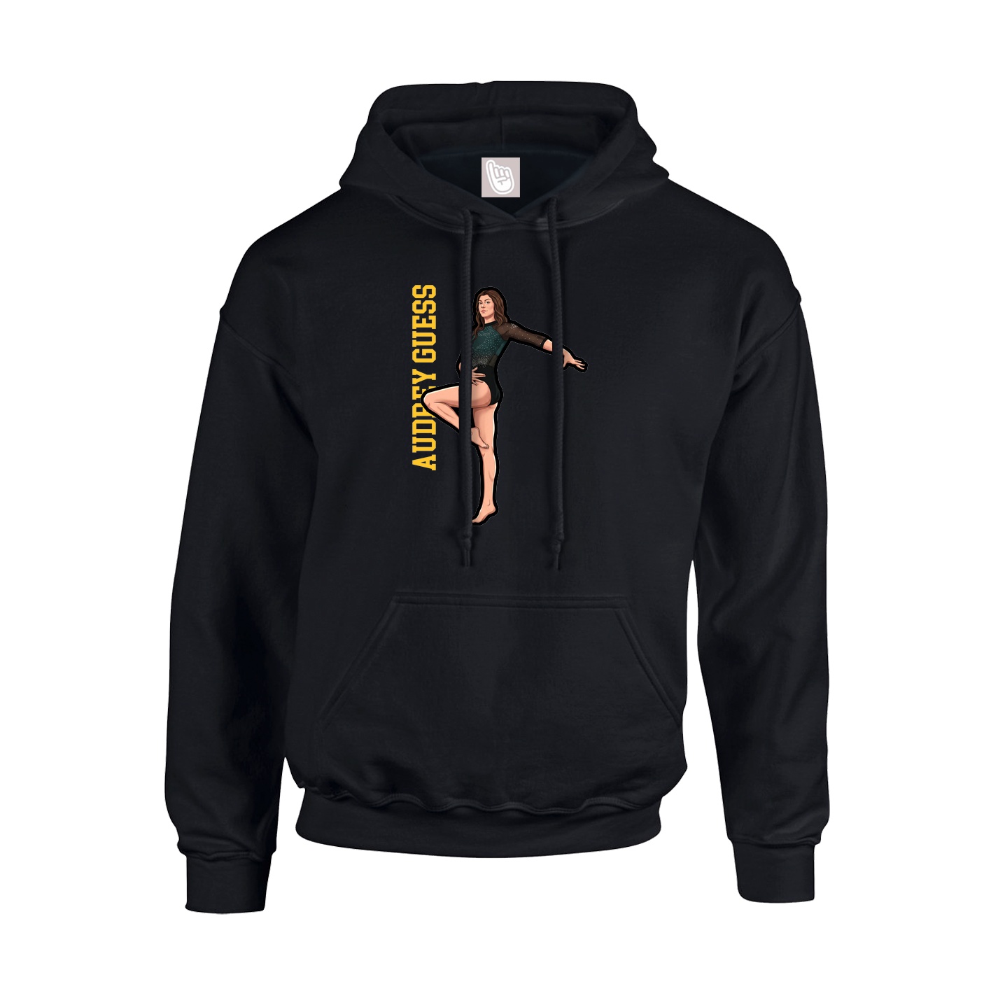Youth Hoodie — Name Vertical in Black