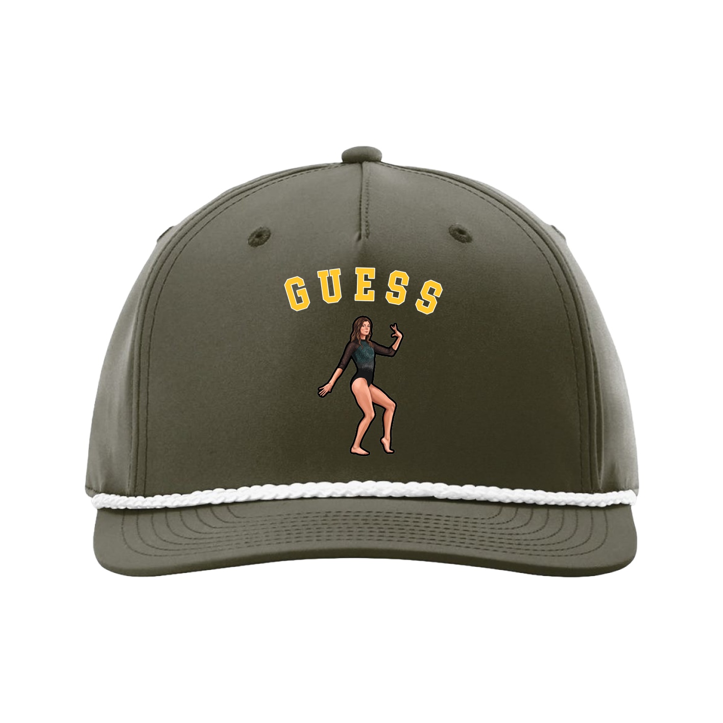 Five-Panel Classic Rope Cap — Shirsey Arch in Green