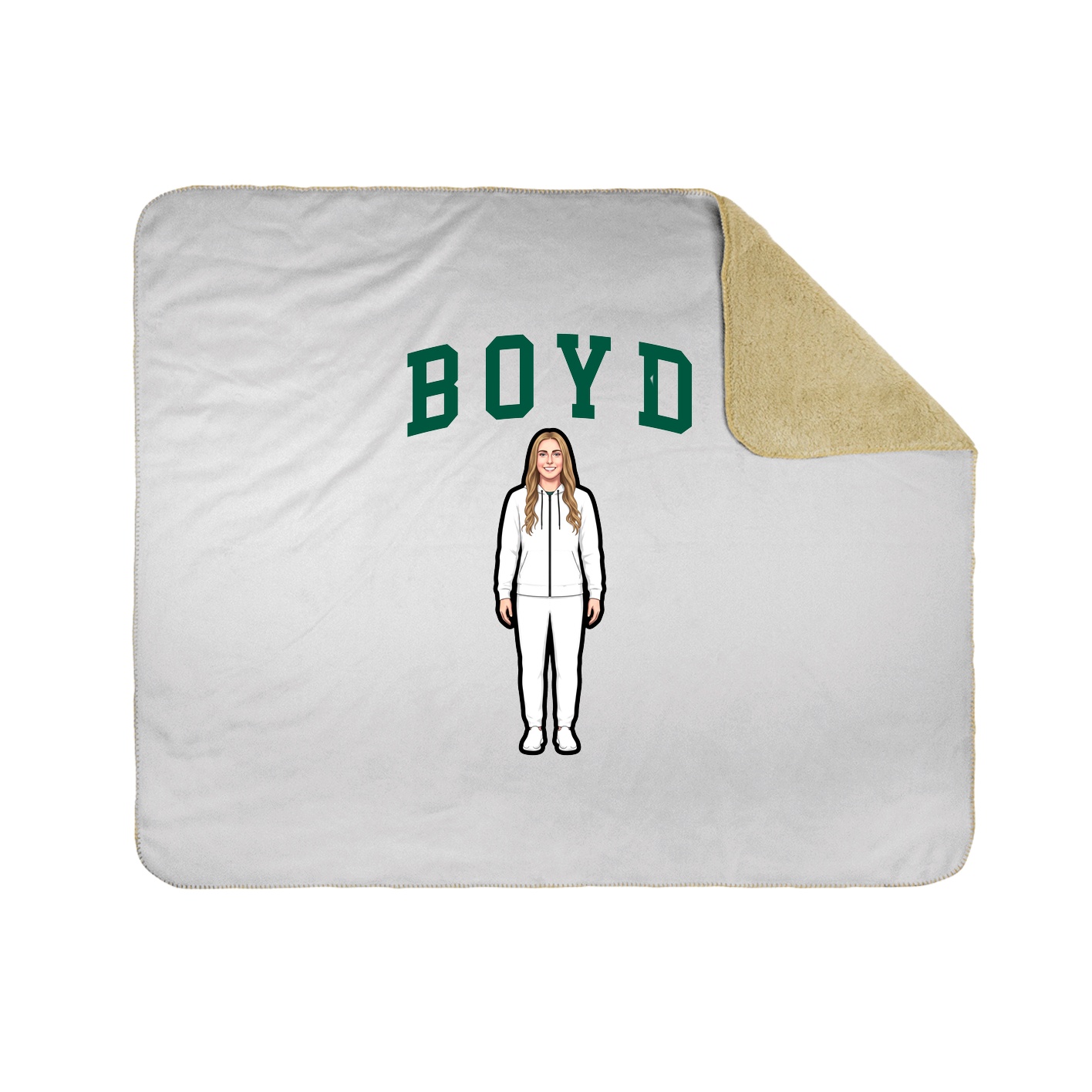 Throw Blanket — Shirsey in White