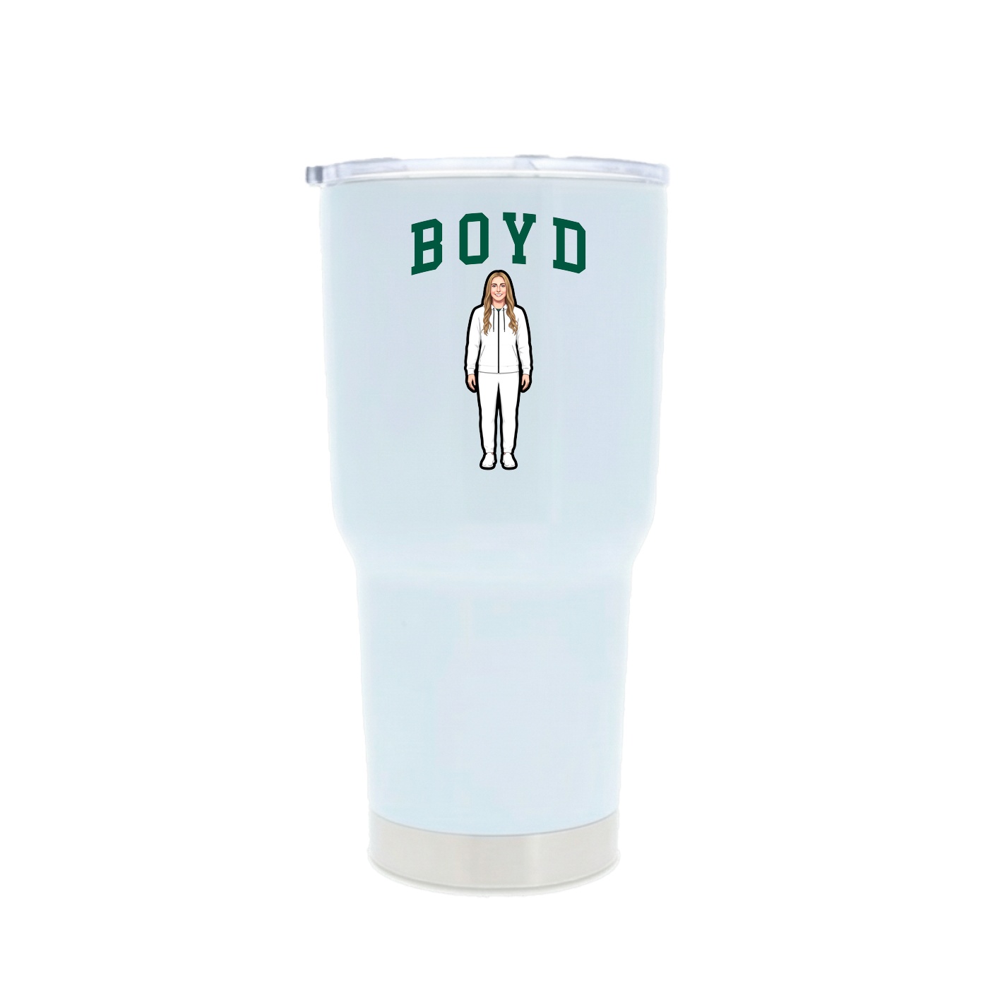 30oz Stainless Steel Tumbler — Shirsey in White