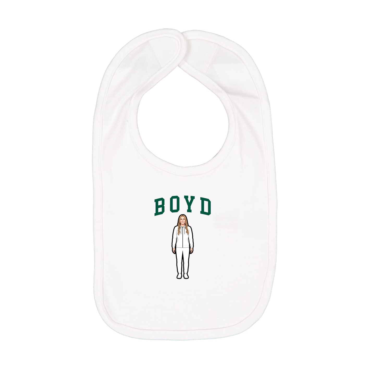 Infant Bib — Shirsey in White