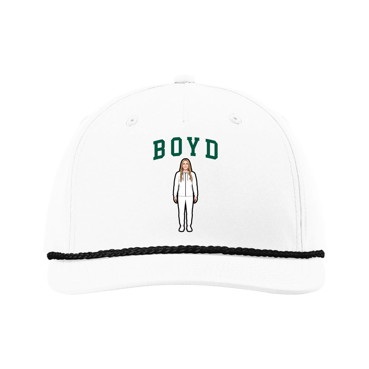 Five-Panel Classic Rope Cap — Shirsey in White