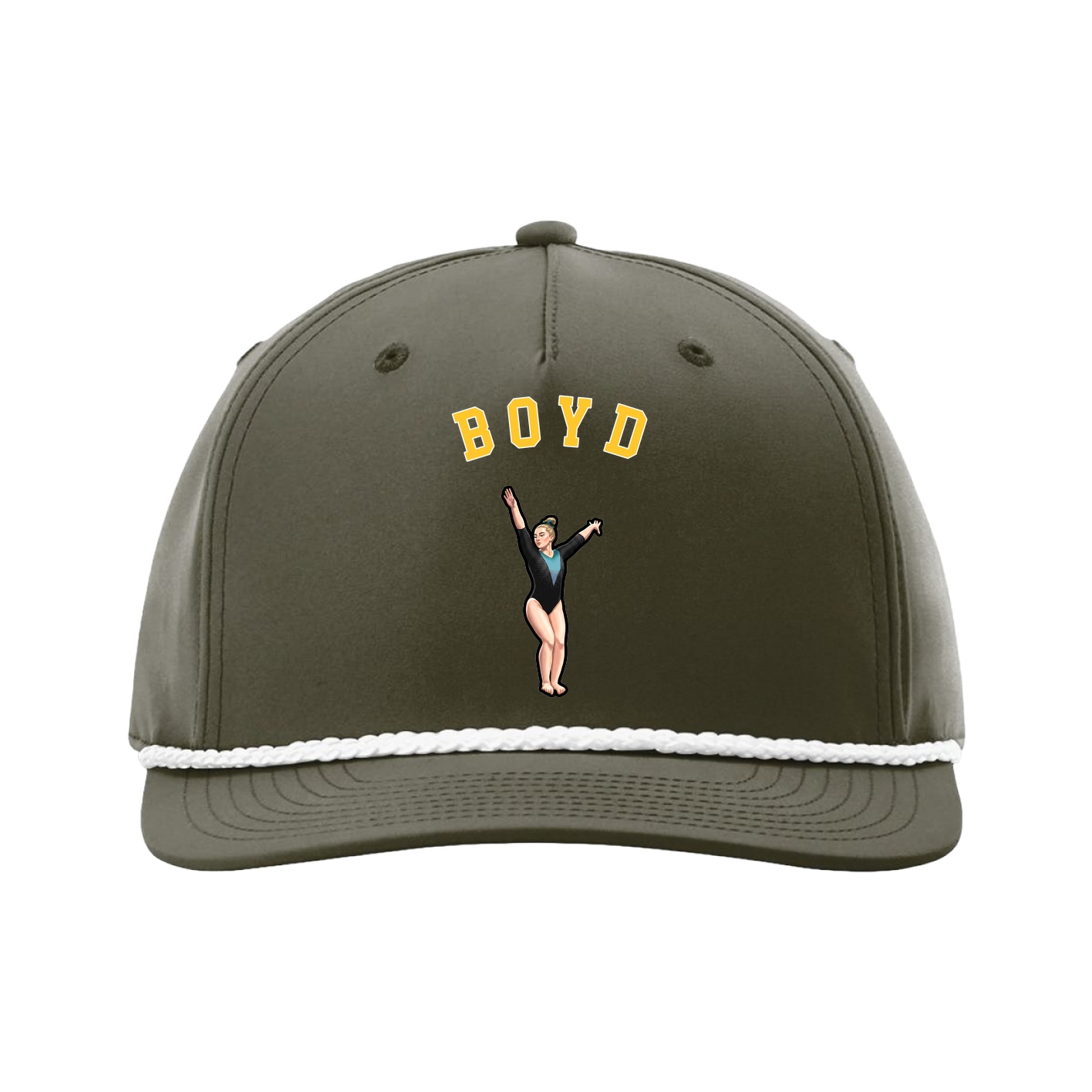 Five-Panel Classic Rope Cap — Shirsey Arch in Green
