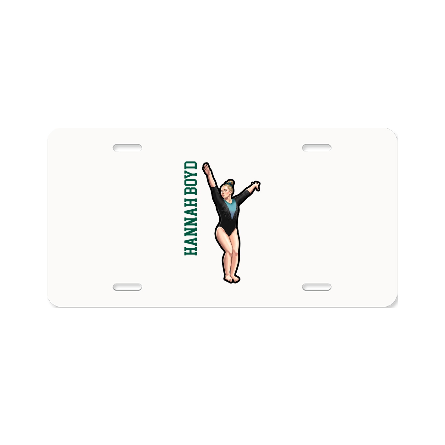 License Plate — Name Vertical in Classic