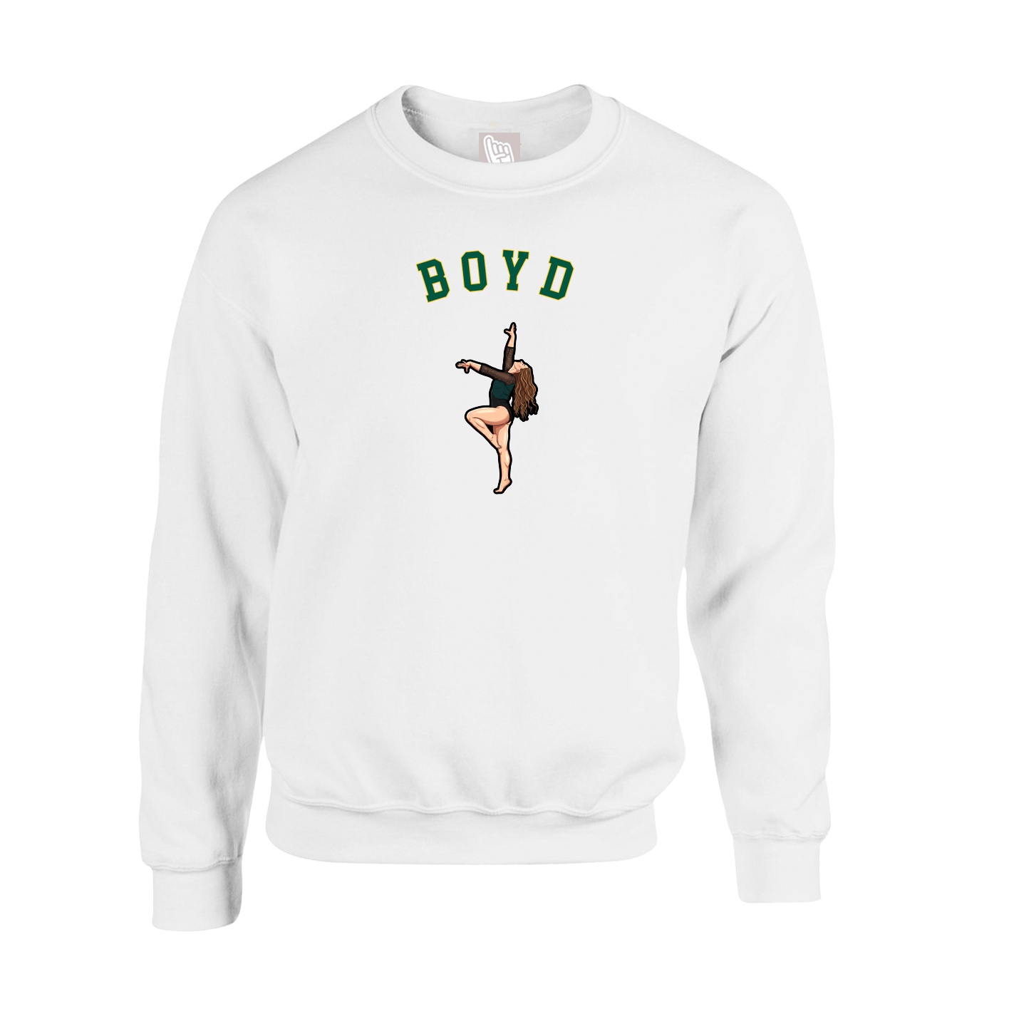 Fleece Crew — Shirsey Arch in White