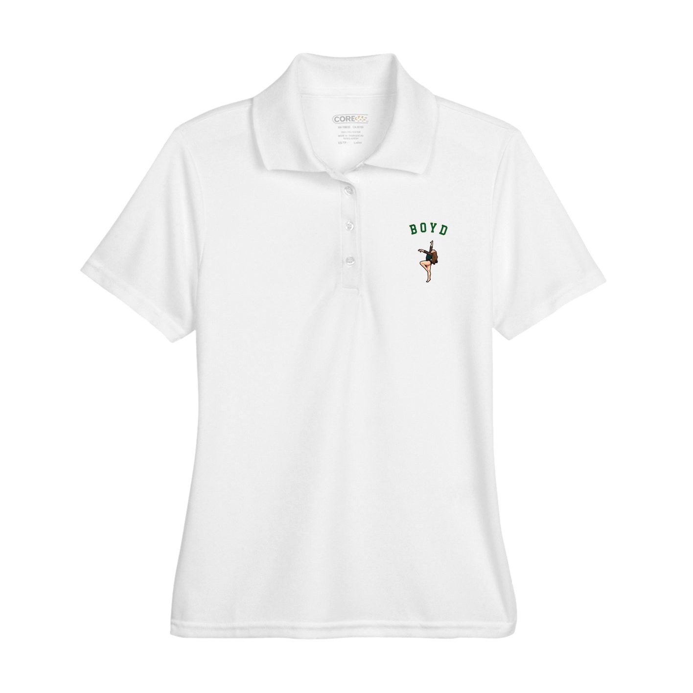 Womens Performance Polo — Shirsey Arch in White