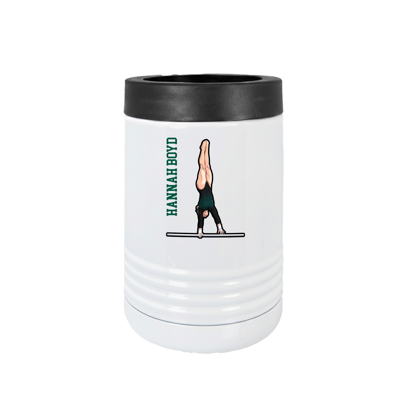 Beverage Holder — Name Vertical in White